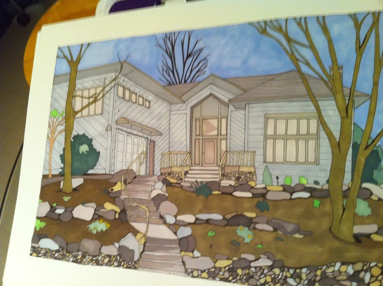Abbi Jacobson made this amazing drawing of our house upstate for my parents’ 30th wedding anniversary. Abbi rocks!!!!