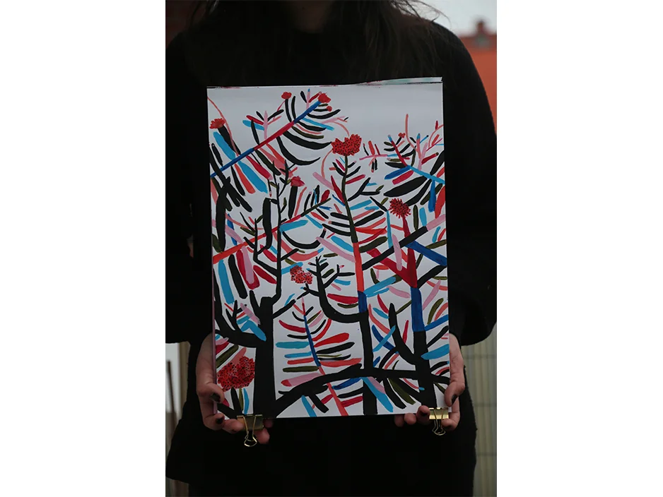 ALBA SUAREZ . Illustration. In the middle of winter in Berlin.