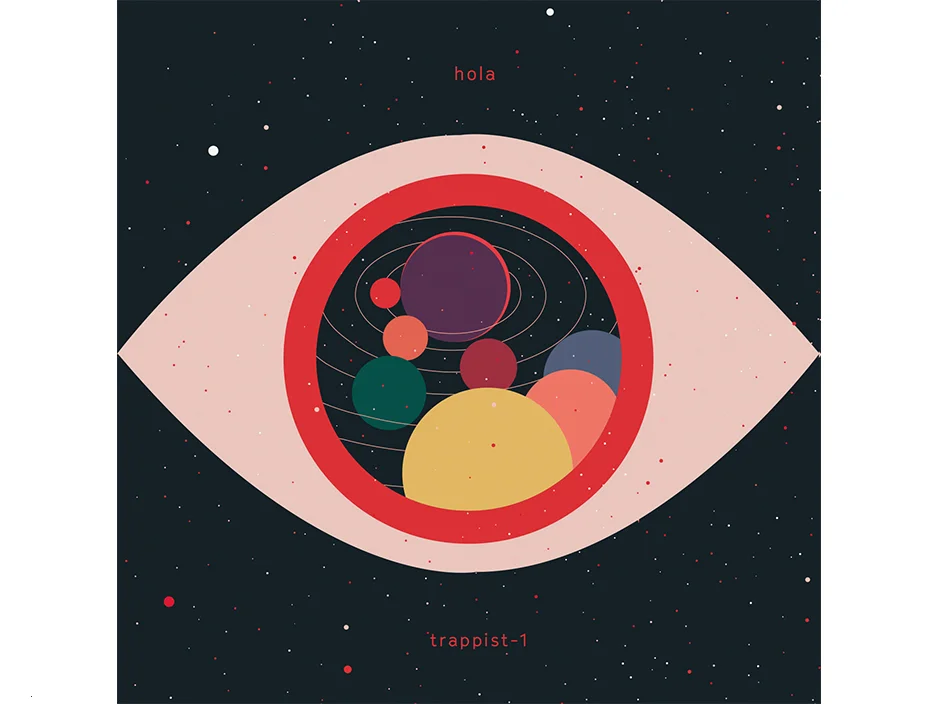 Hola Trappist-1. Illustration.