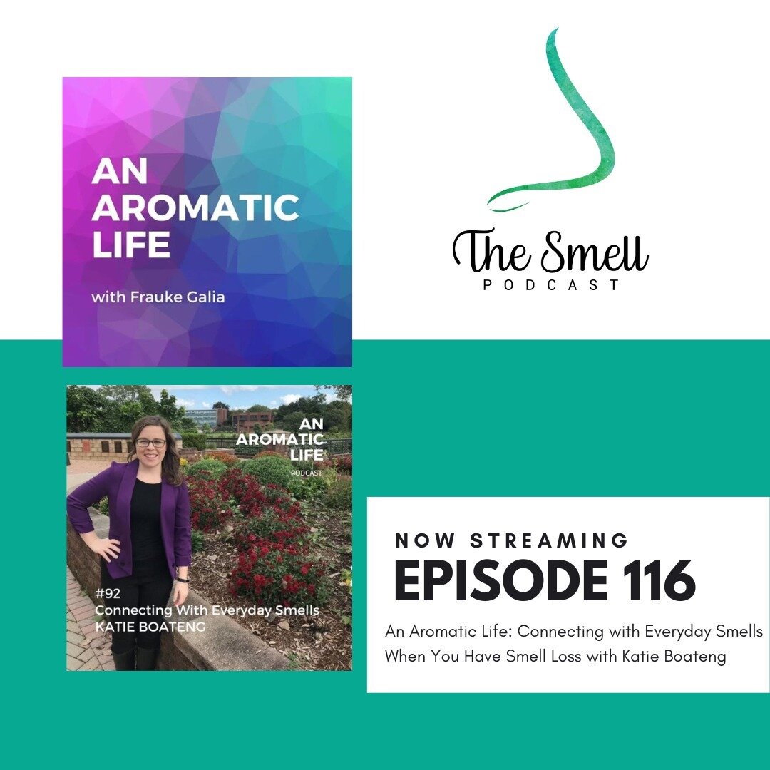 Episode 116 is now streaming! 

In this very special episode, Frauke Galia, of @an_aromatic_life interviewed me about connecting with everyday smells when you have smell loss!

Listen now! 

#anosmia #smellloss #podcast #tasteandsmell