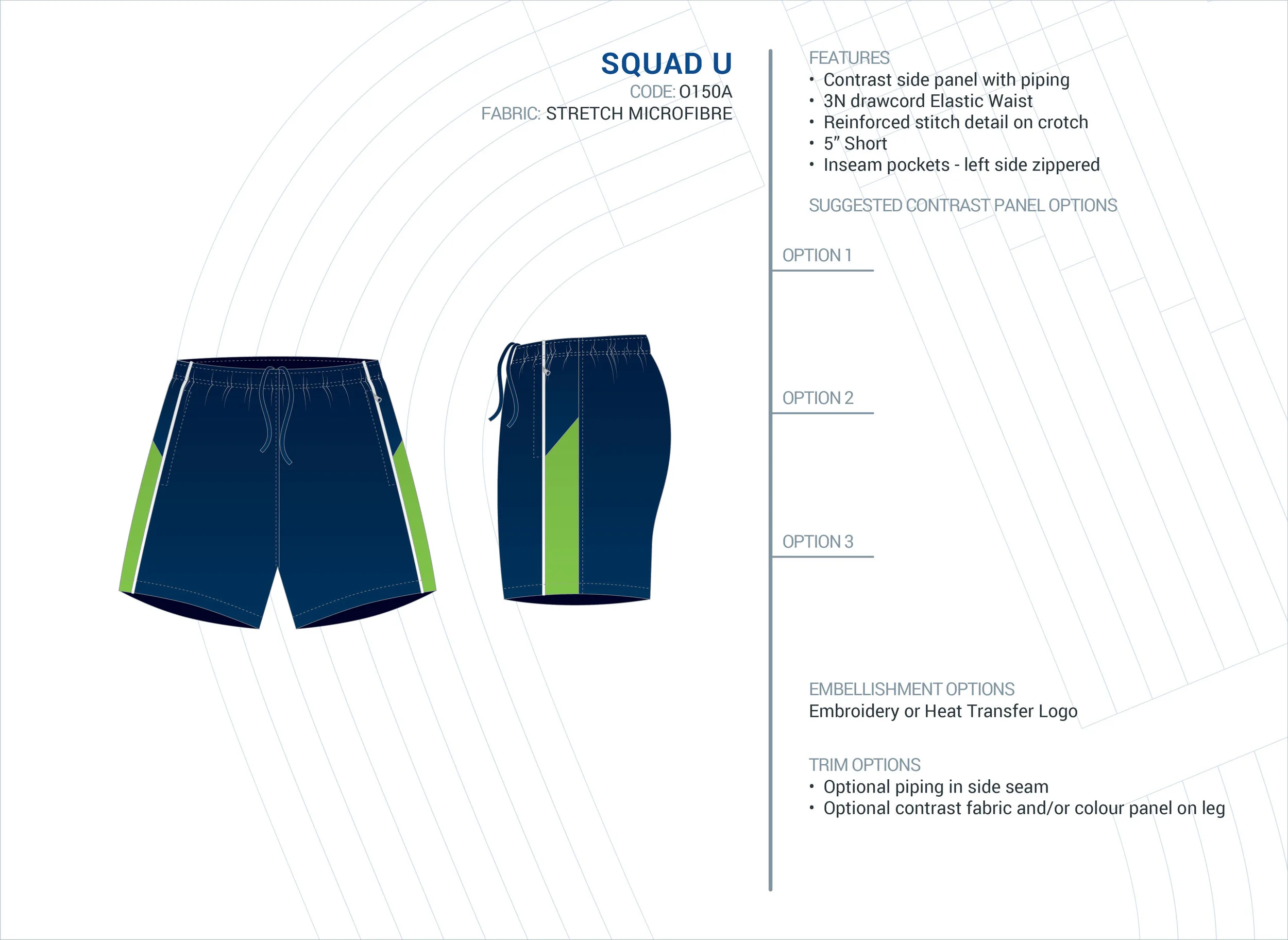 Unisex Squad Stretch Microfibre Short