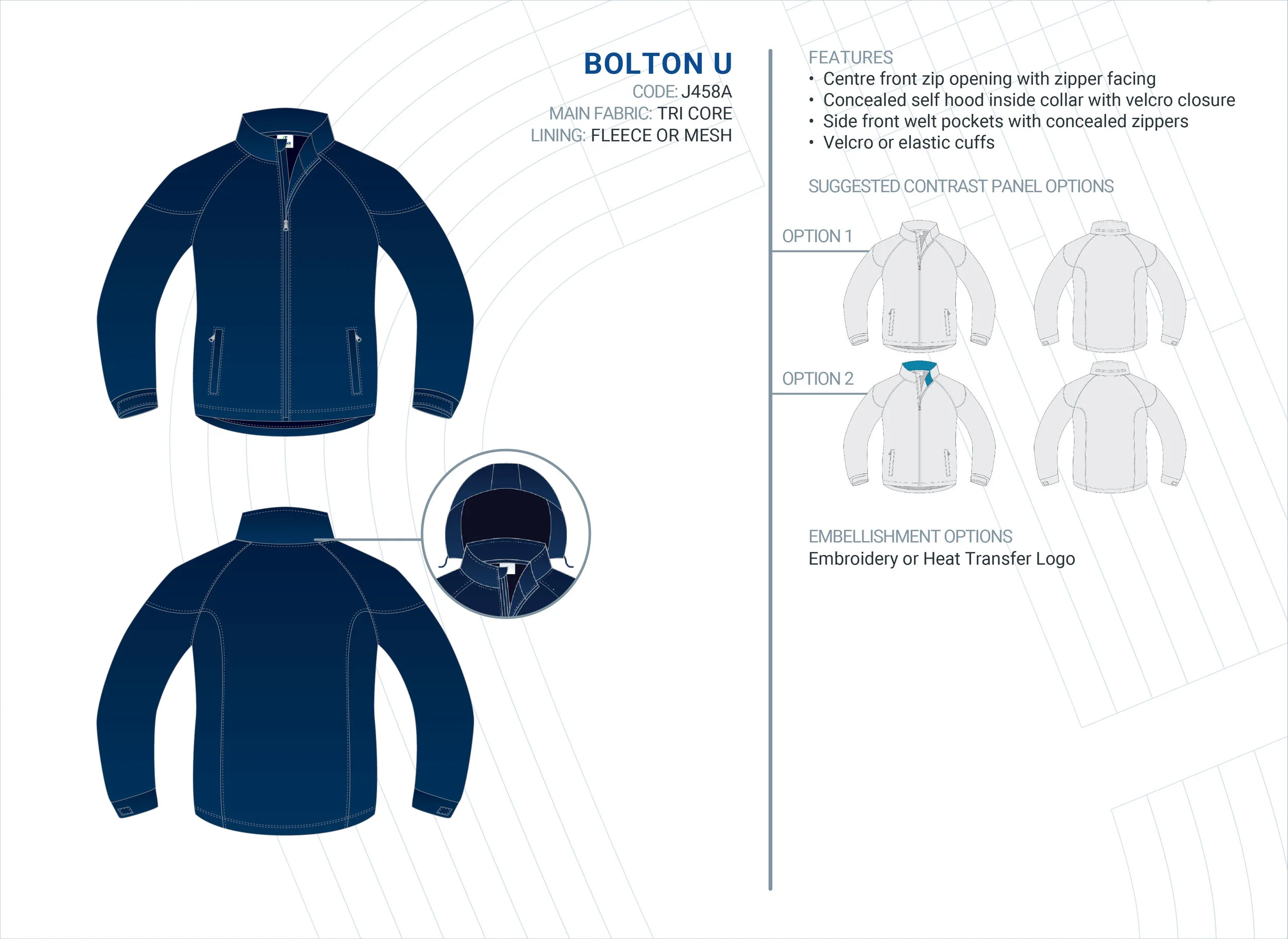 Unisex Bolton Tri-Core Jacket