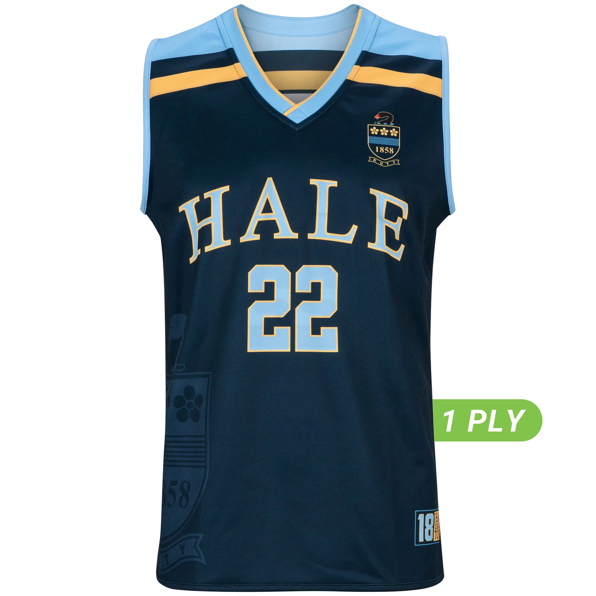 1 PLY Reversible Basketball Singlet