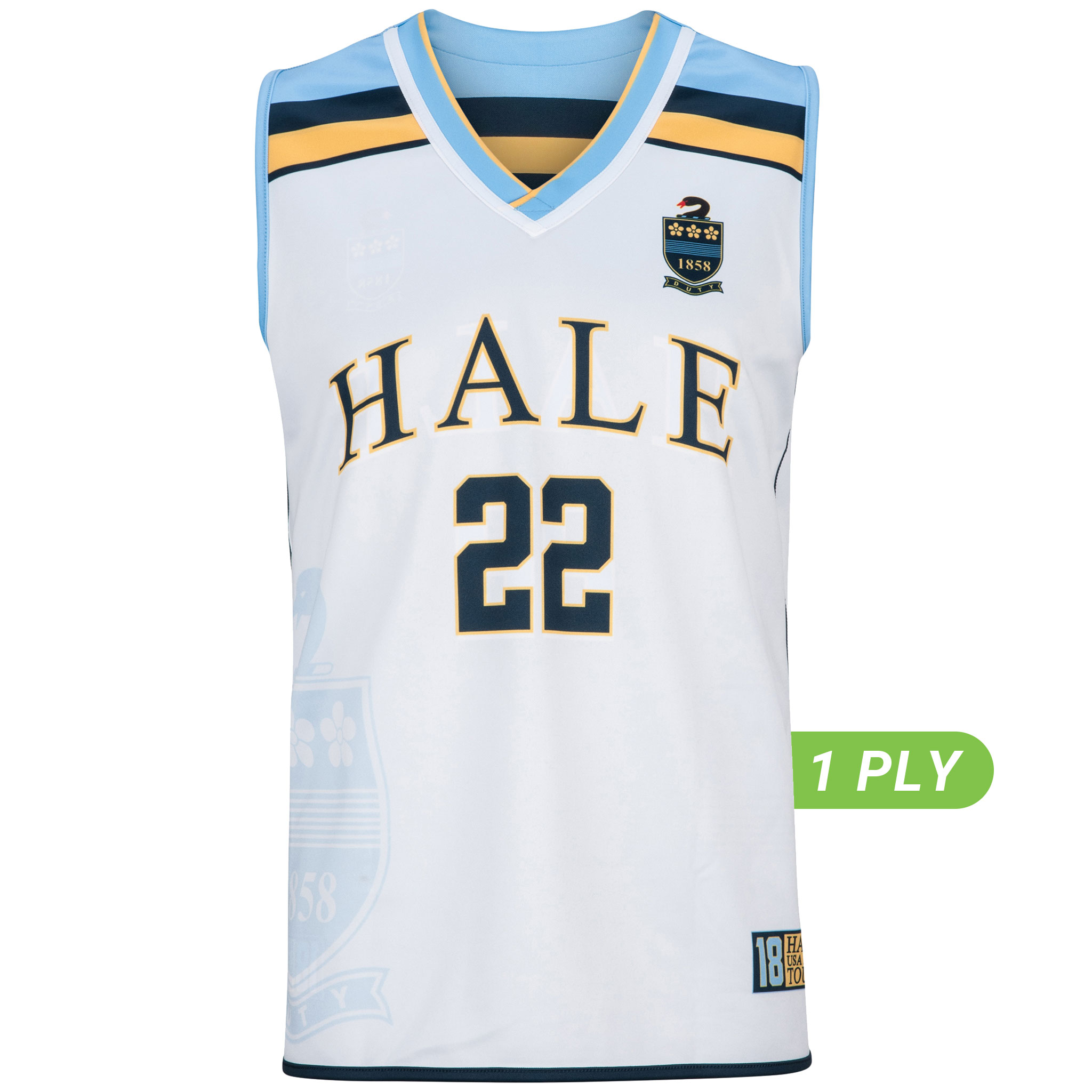 1 PLY Reversible Basketball Singlet