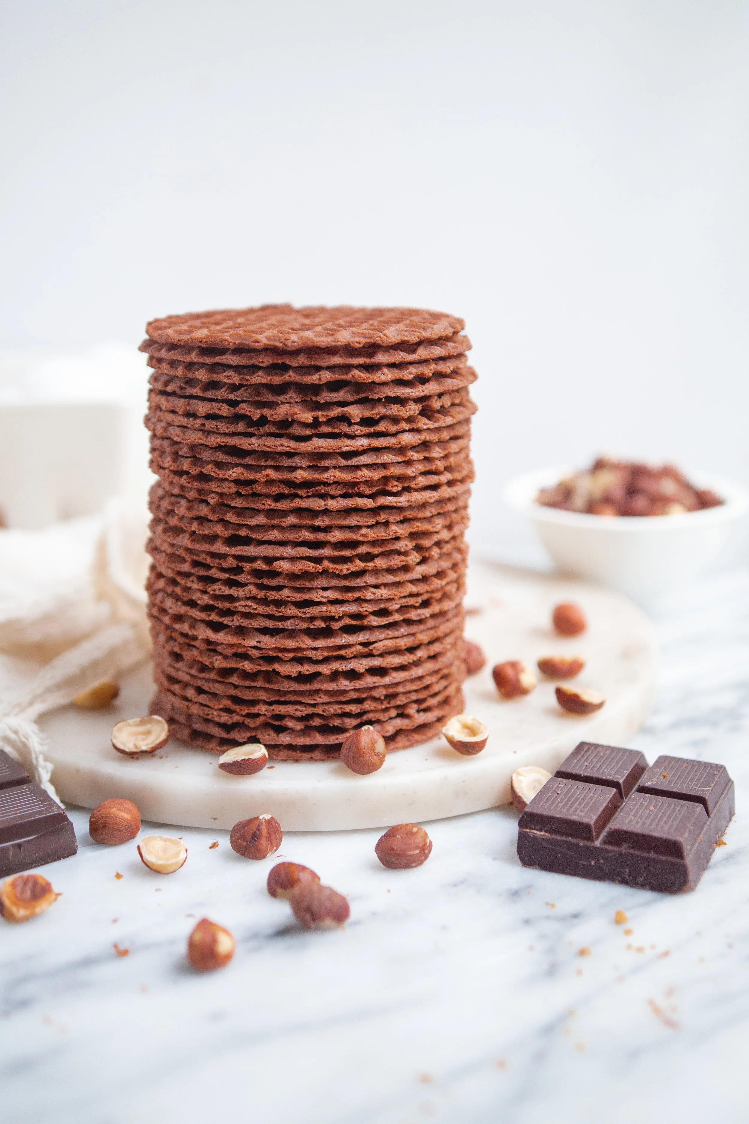 Chocolate Hazelnut Pizzelle or Italian Waffle Cookies