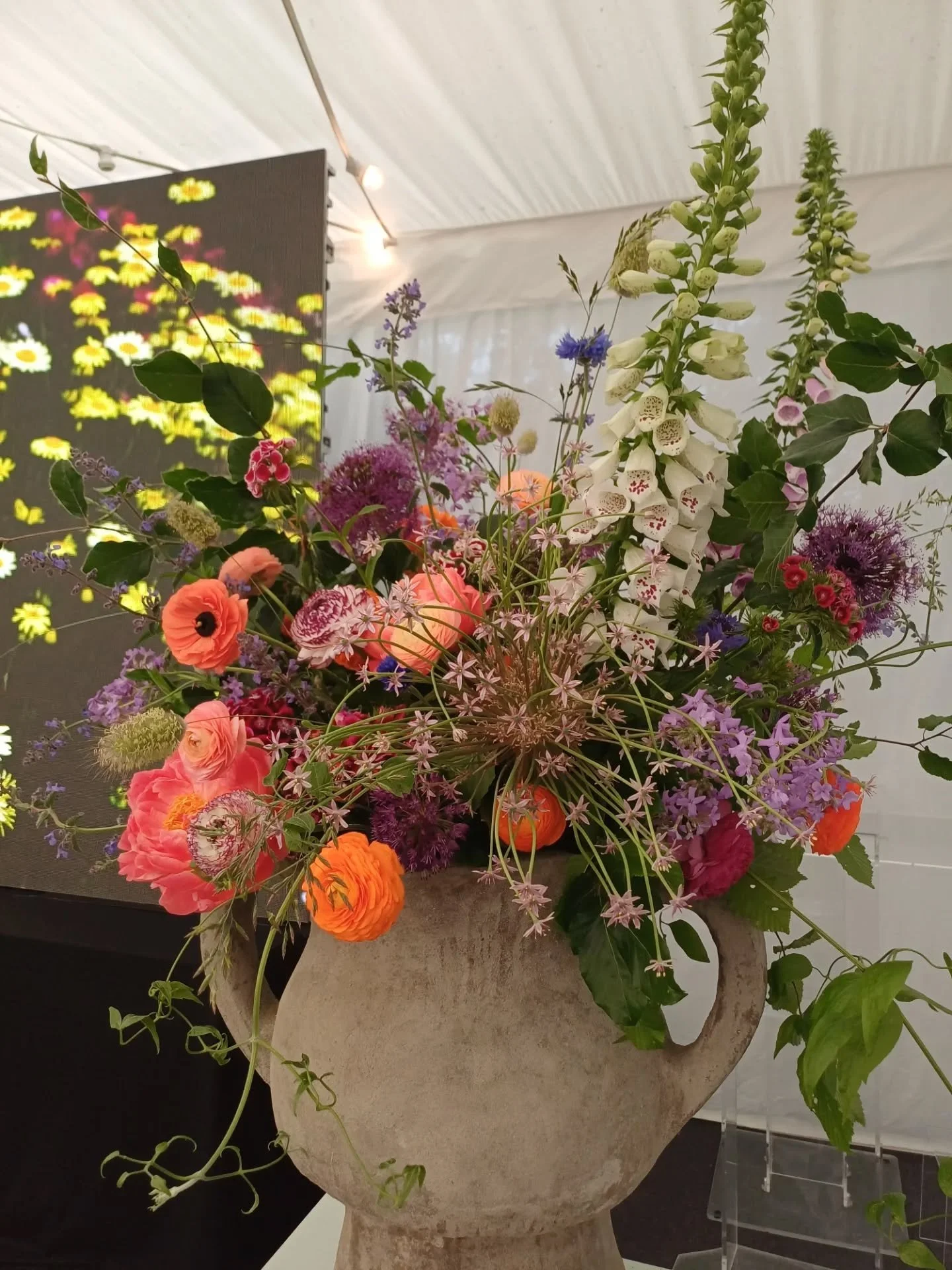 I've come to the end of one of my most favourite flower jobs of the year, creating bold, painterly seasonal florals for the festival marquee @charlestontrust 

I return throughout the festival to refresh and to create again from fresh for the 2nd wee