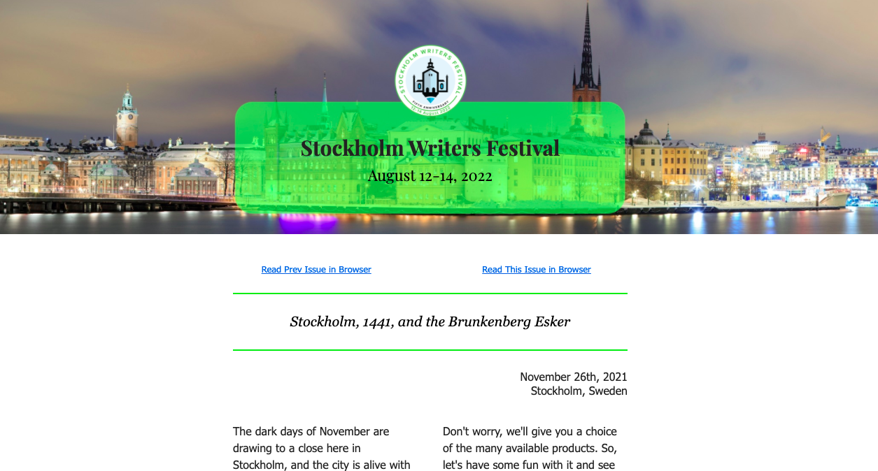 Newsletter - November 26th, 2021