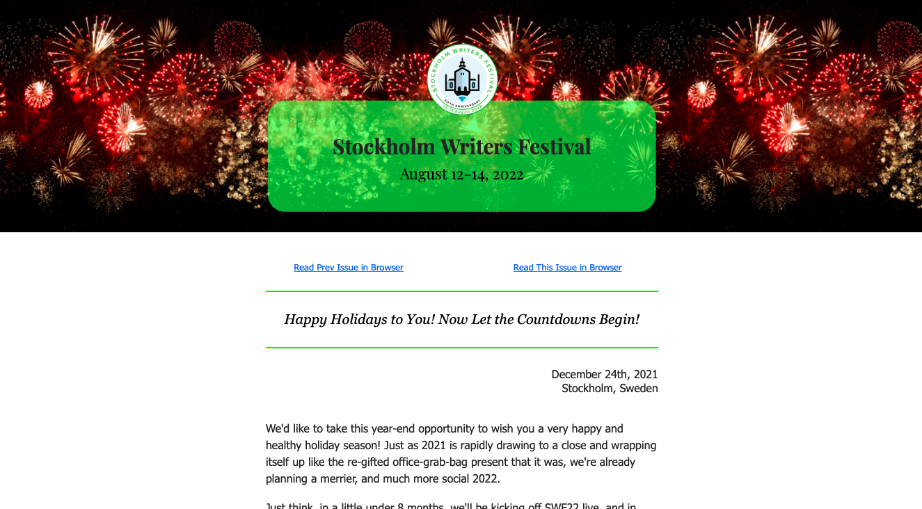 Newsletter - December 24th, 2021