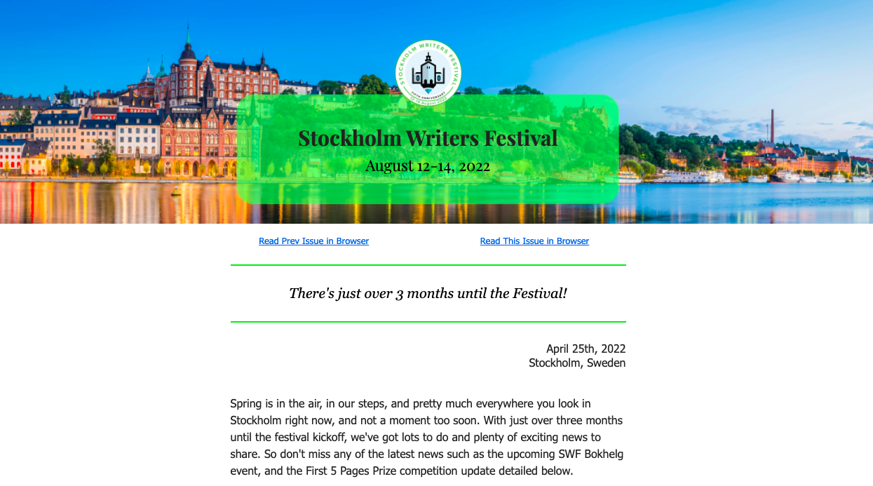 Newsletter - April 25th, 2022