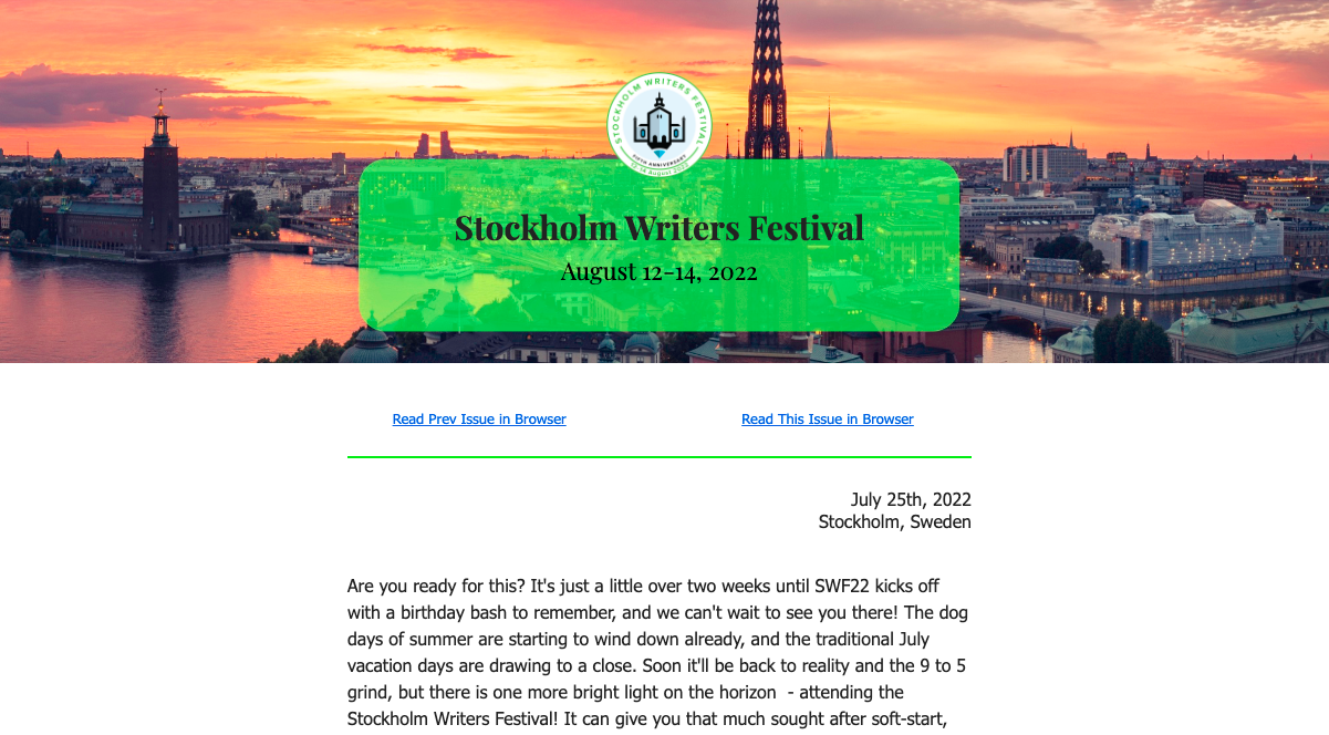 Newsletter - July 25th, 2022