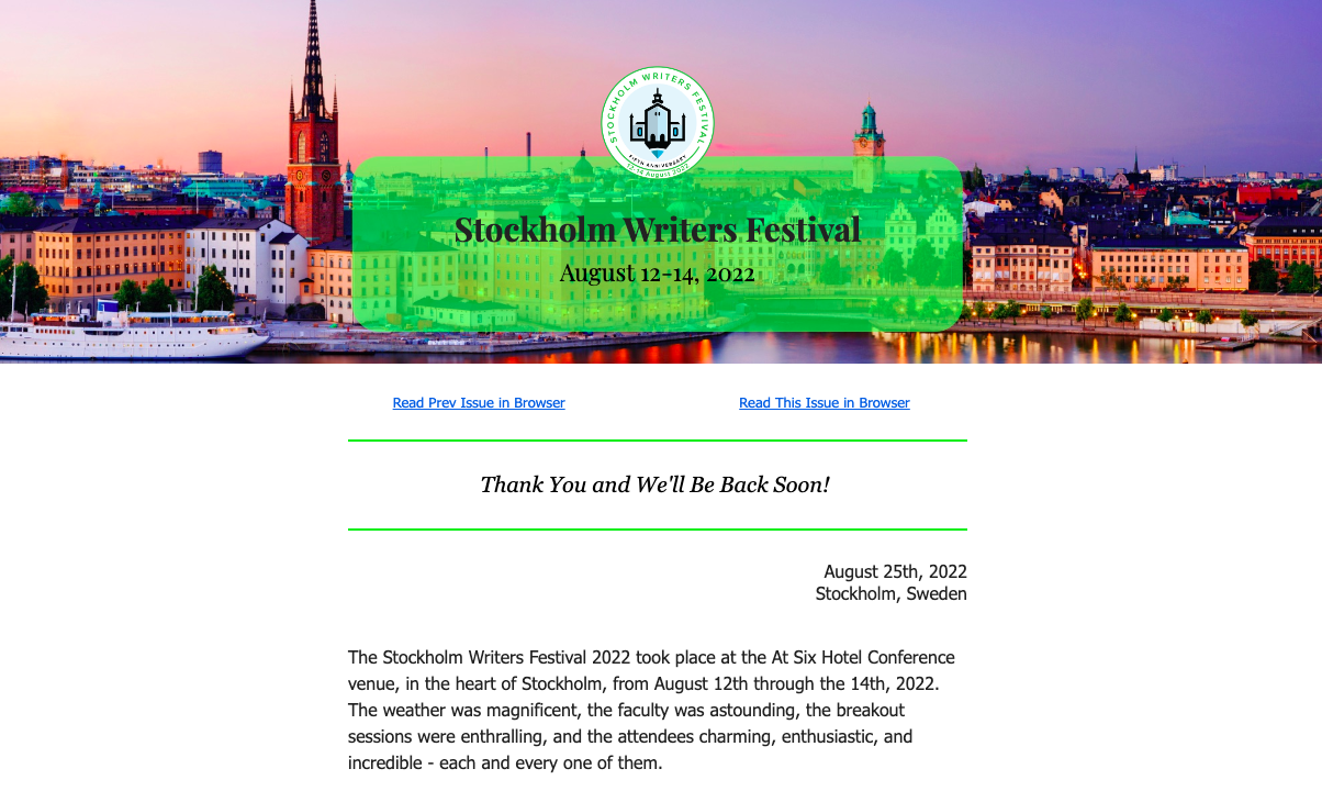 Newsletter - August 25th, 2022