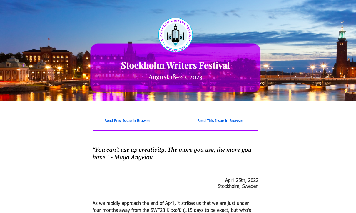Newsletter - April 25th, 2023