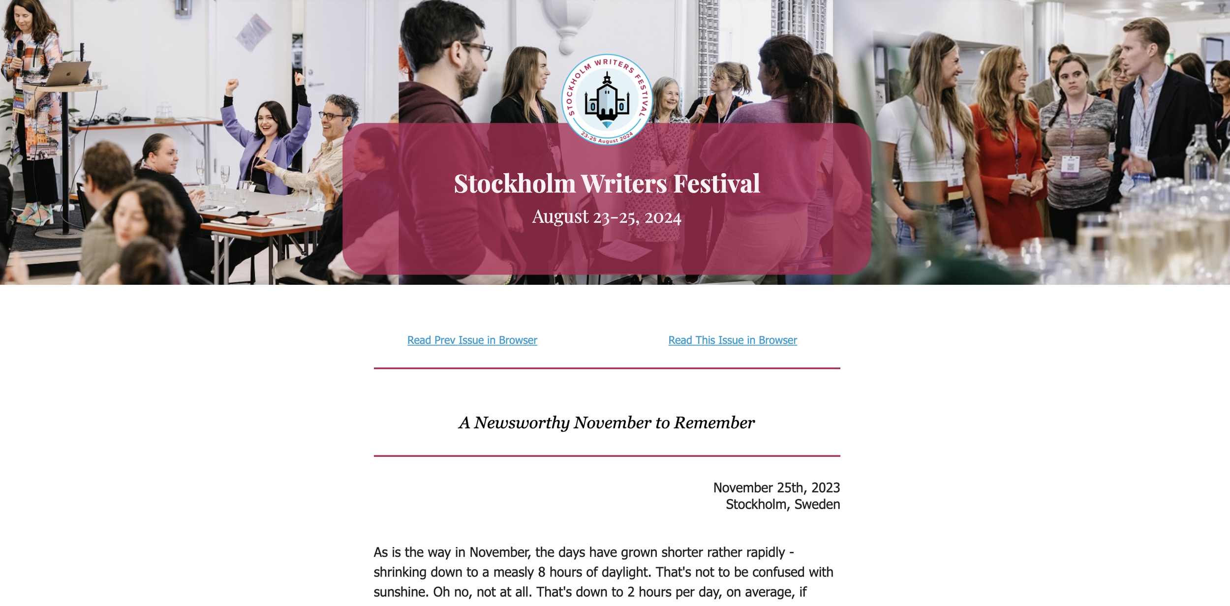 Newsletter - November 25th, 2023
