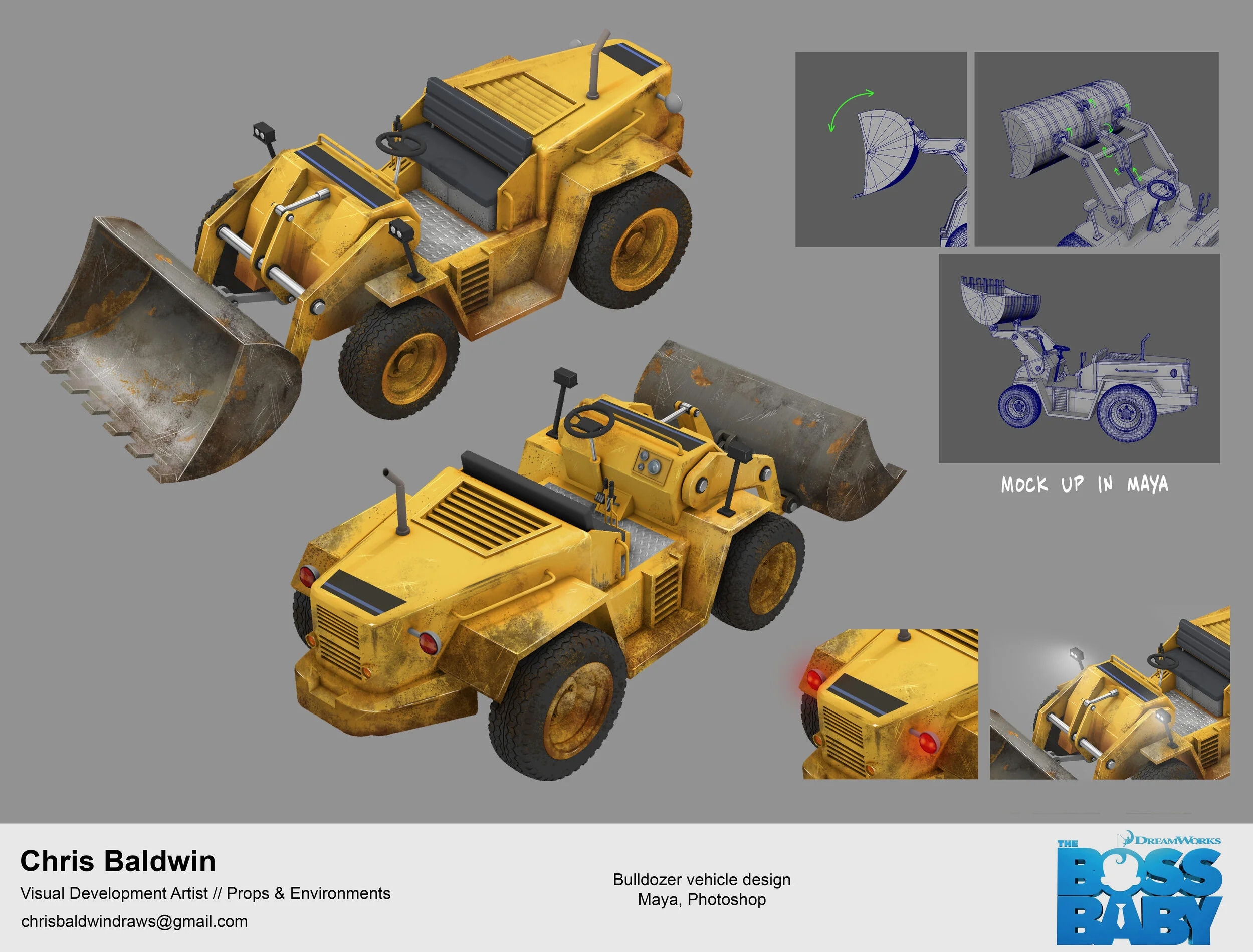 Bulldozer prop