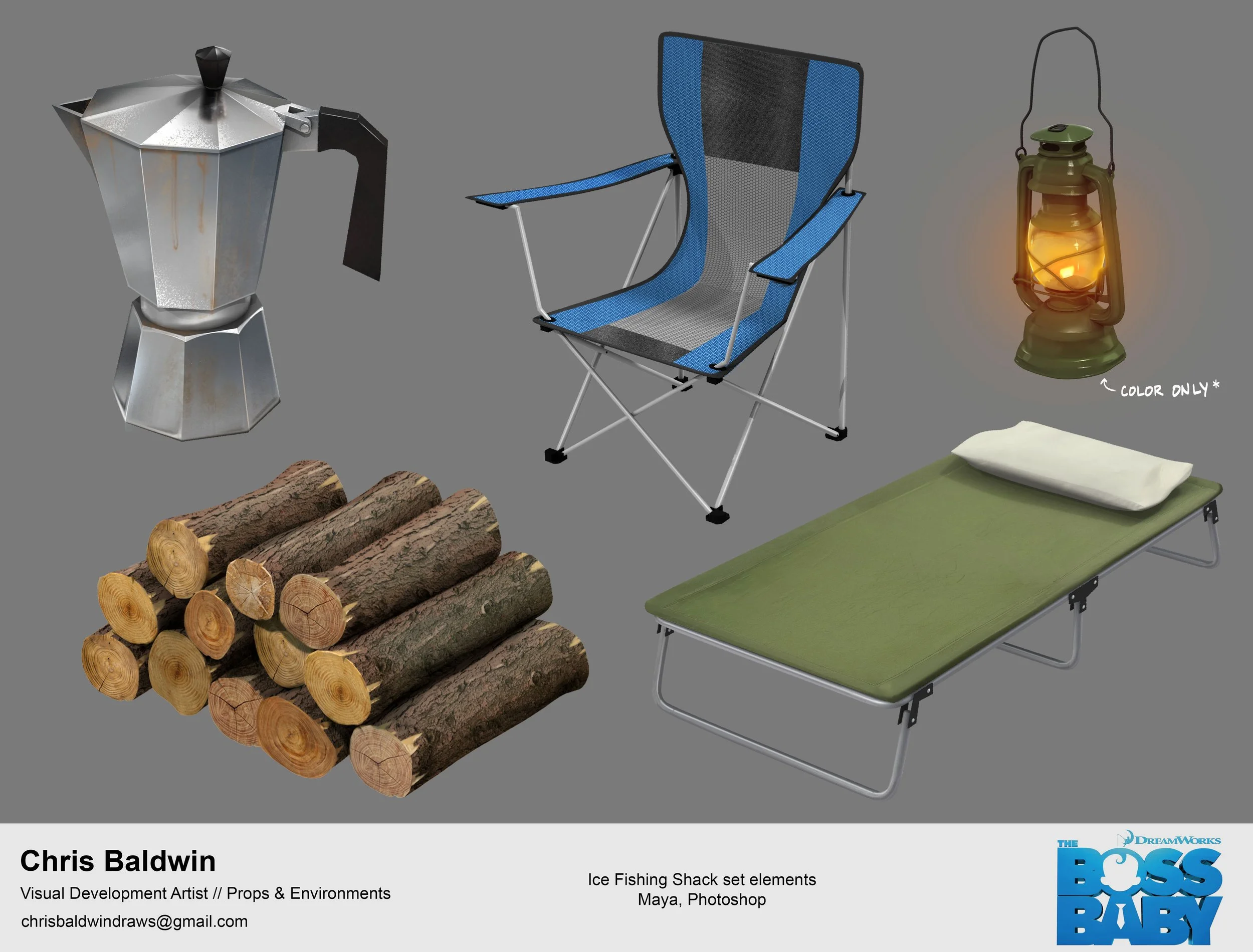 Camping Props for Boss Baby Cabin Set