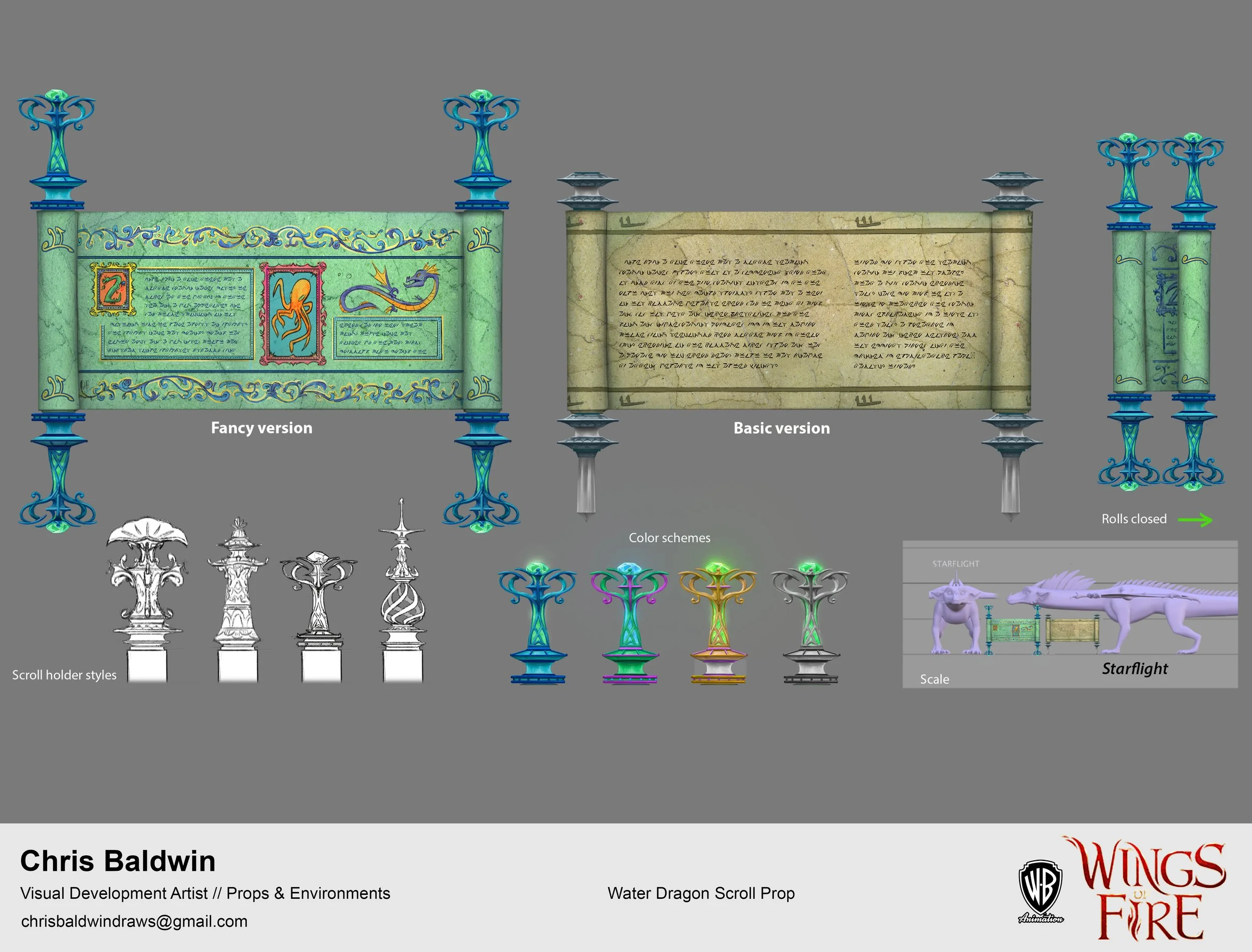 Scroll Prop for Fantasy Dragon Series