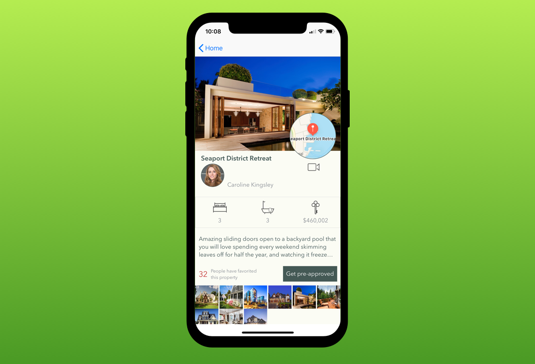 Browse properties in a modern, stylish user interface.