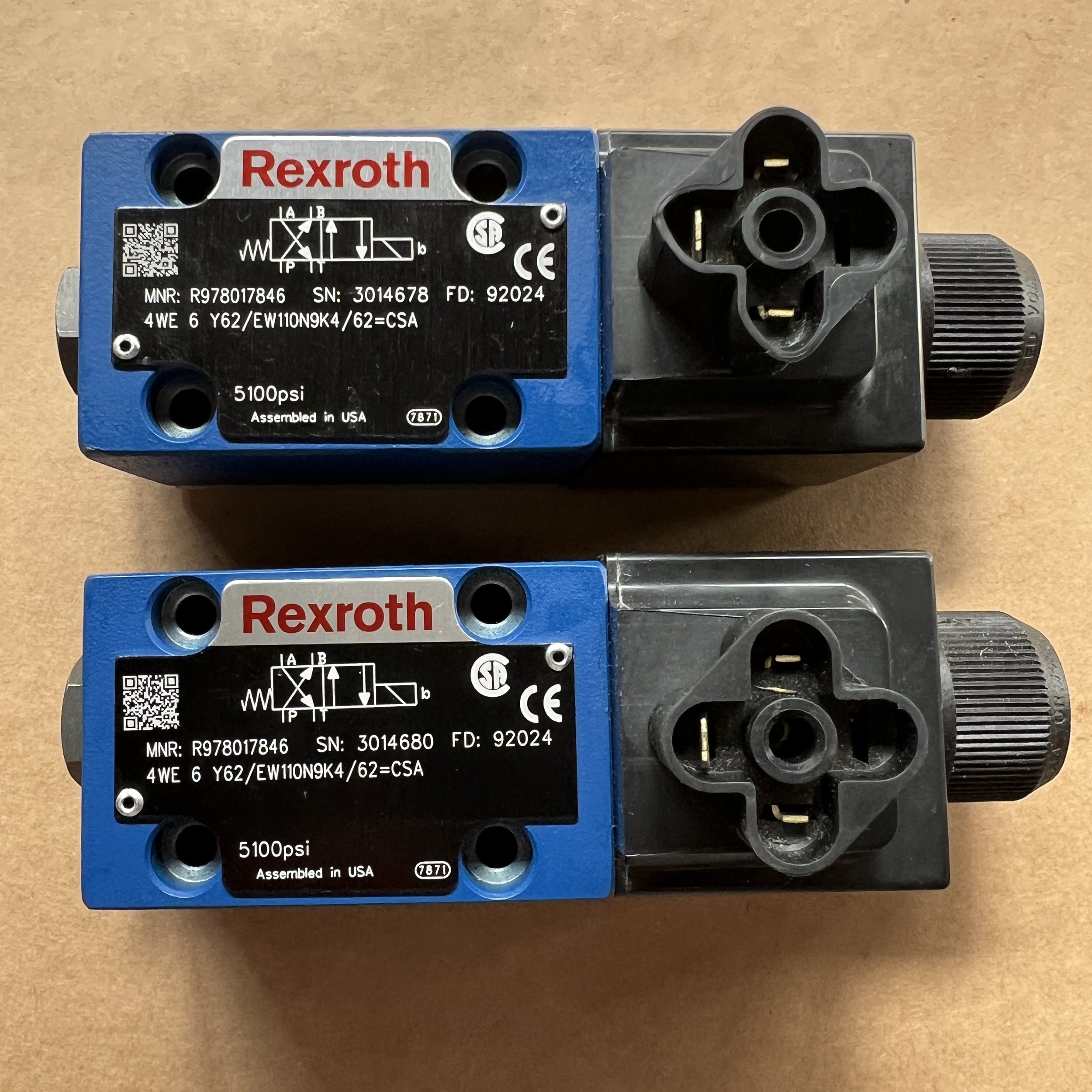 R978017846 Bosch Rexroth Hydraulic Direct-Acting Single Solenoid Valve