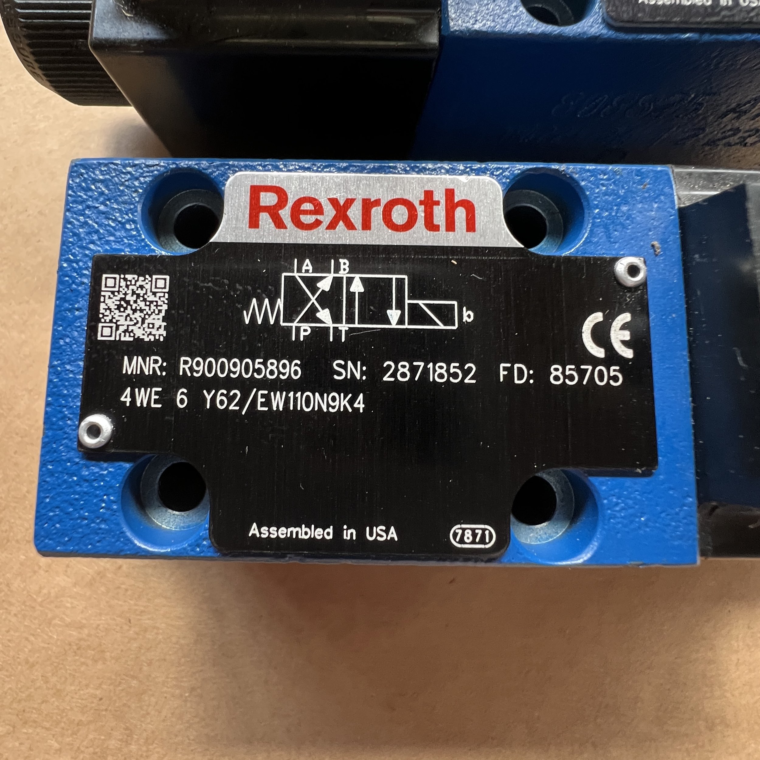 R978017846 Bosch Rexroth Hydraulic Direct-Acting Single Solenoid Valve