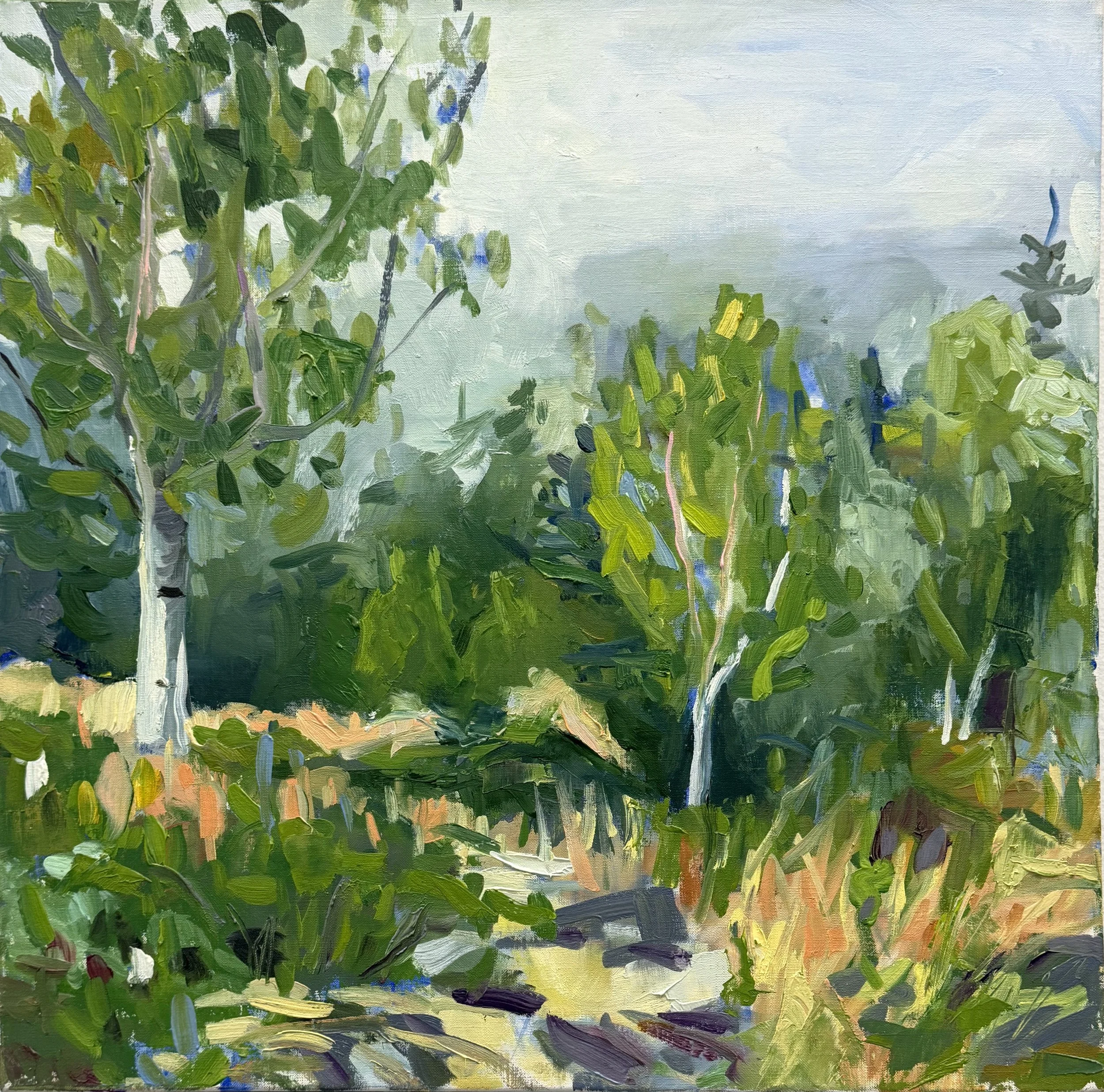   Foggy Afternoon  , 2024. Oil on linen, 16x16"