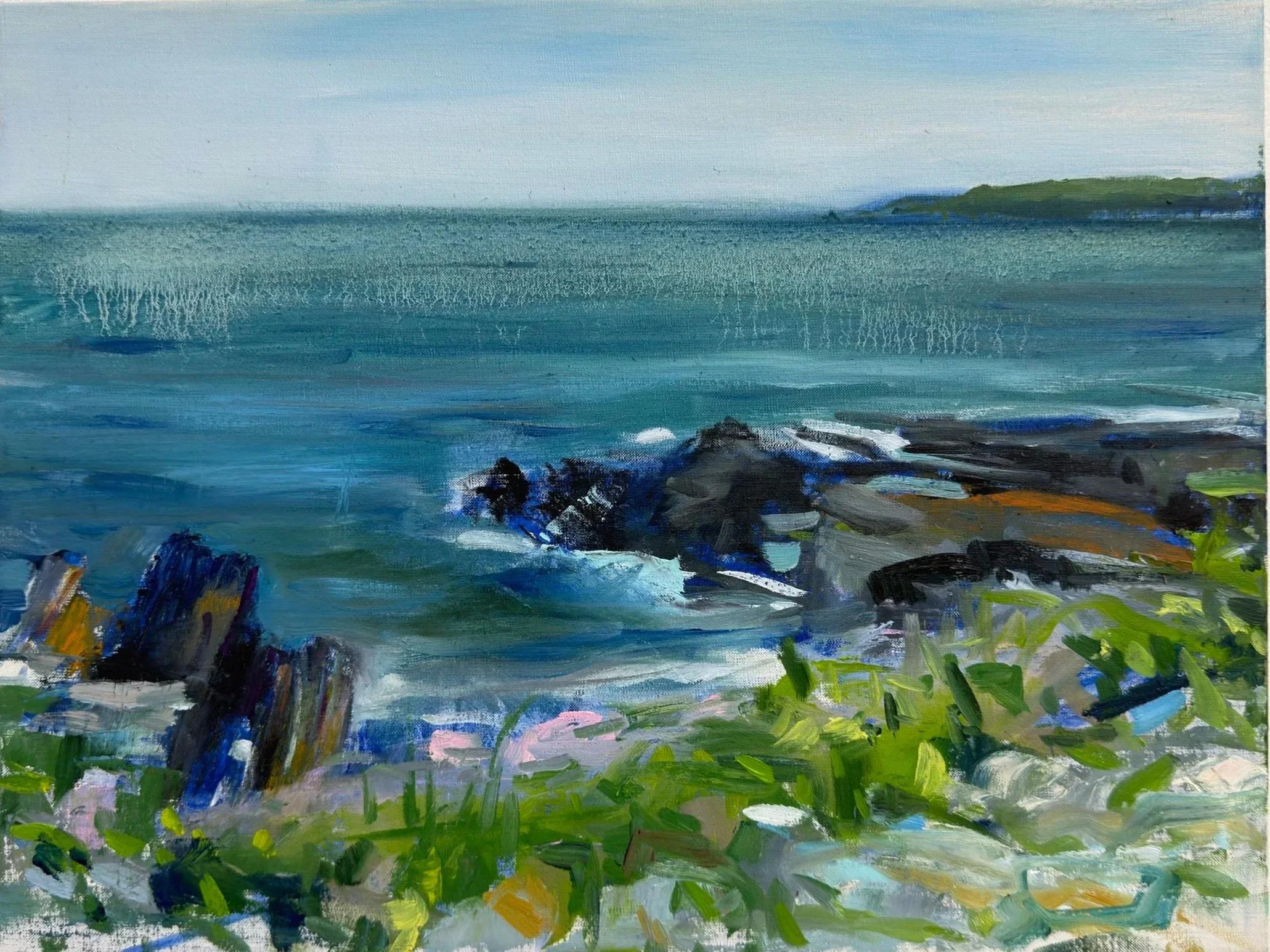  A Burst of Sunshine  , 2023. Oil on paper, 16x16"