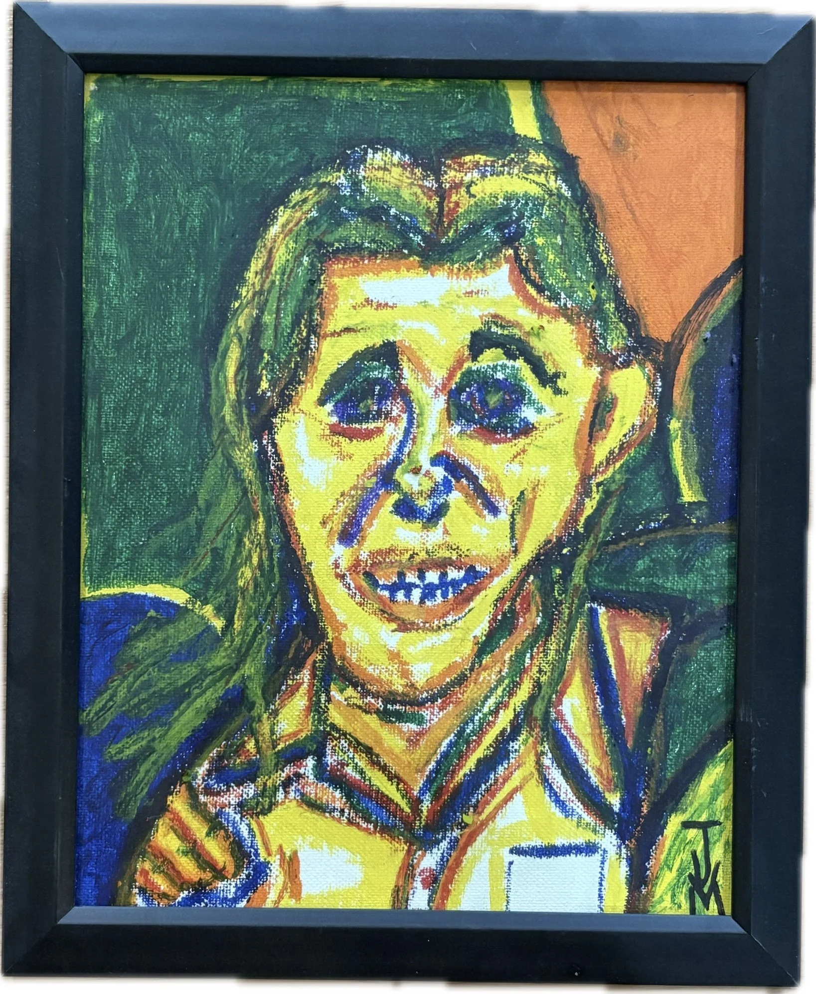 "Portrait of my Father" 8x10, Oil Stick on Canvas