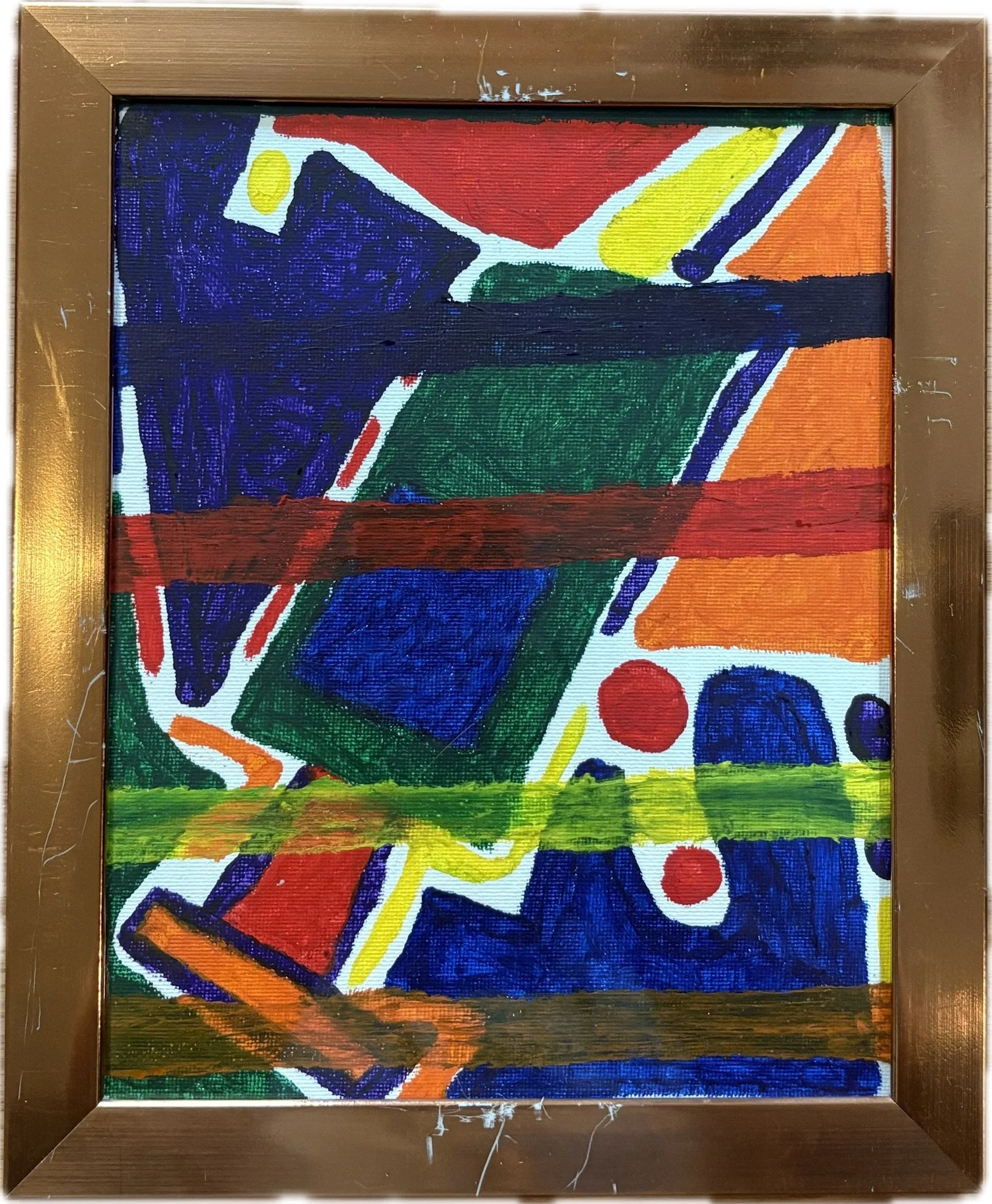"Portrait of the Covid-19 Vaccine", 8x10, Oil Stick on Canvas