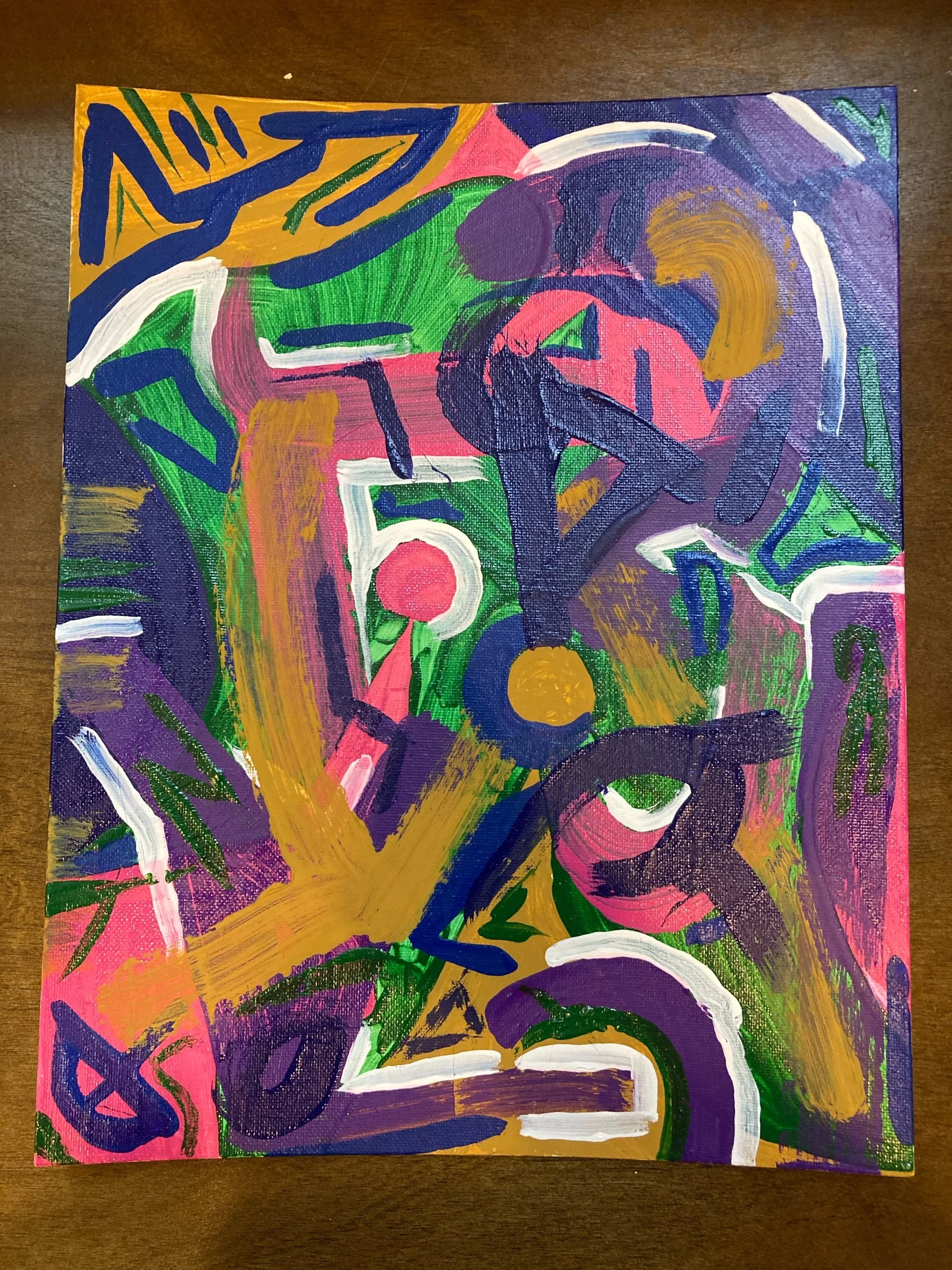 "Adventures in Babysitting" 8x10 Acrylic on Canvas