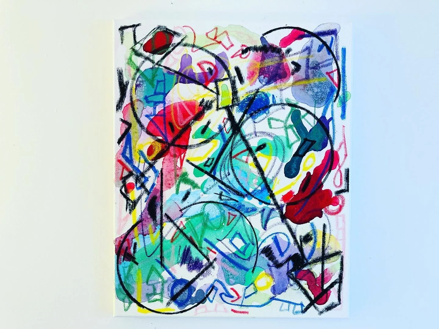 "Untitled", 16x20, Acrylic and Oil Stick on Canvas
