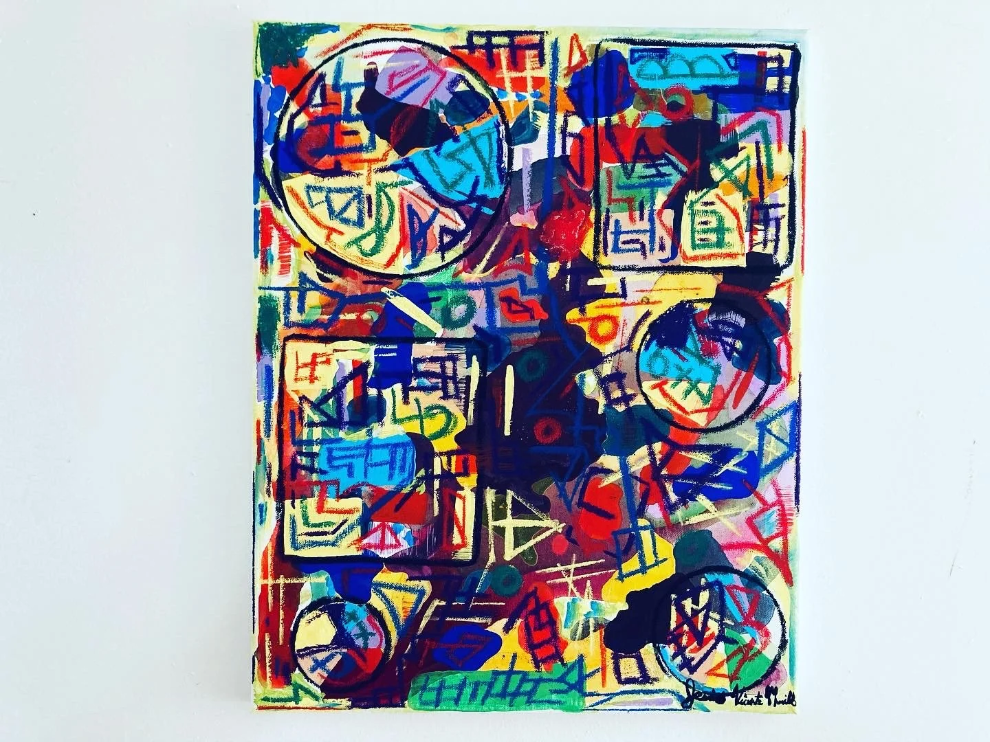 "Untitled", 16x20, Acrylic and Oil Stick on Canvas