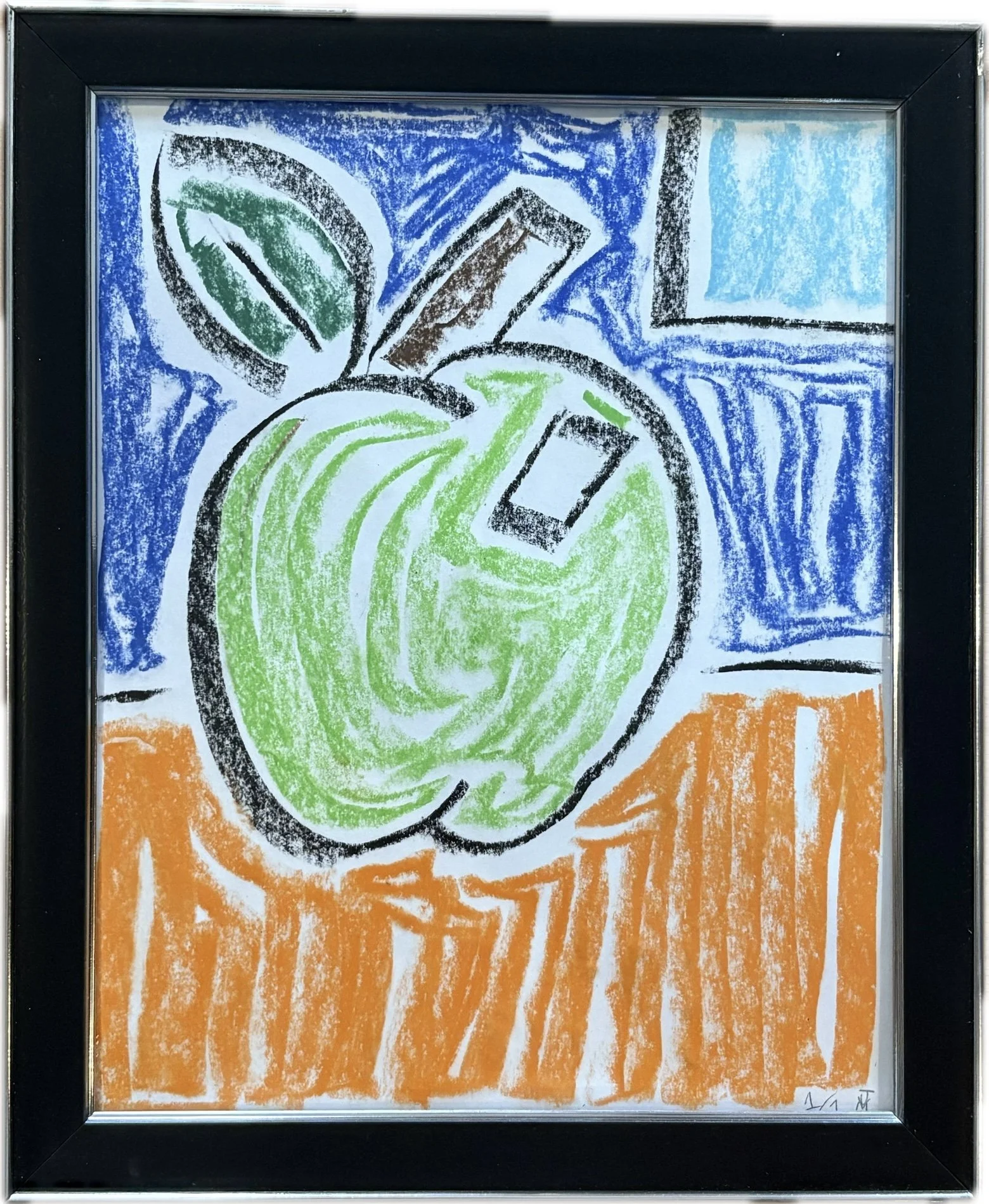 "Green Apple", 8x10, Pastel on Paper