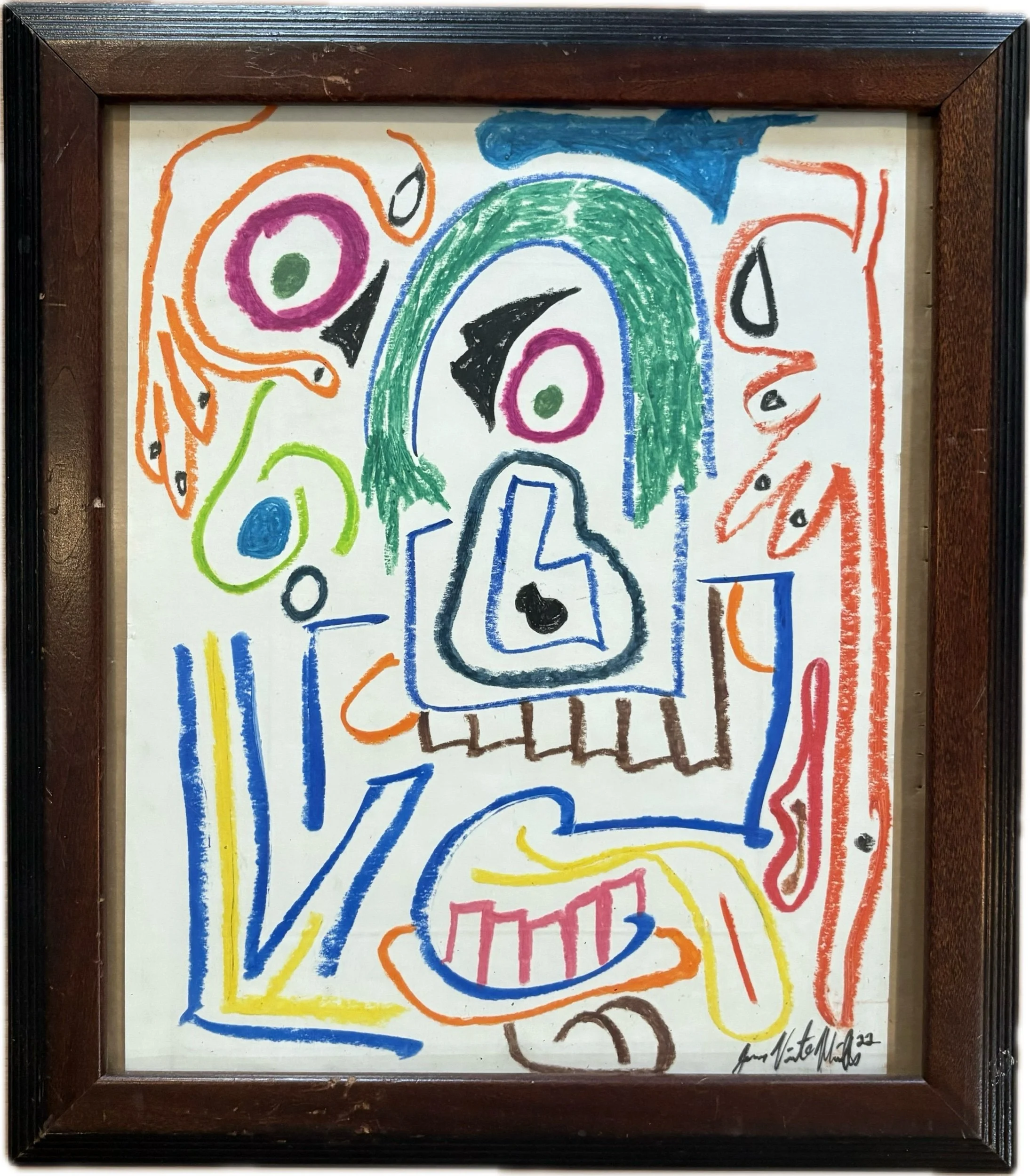 "Santa Claus", 11x14, Oil Stick on Paper