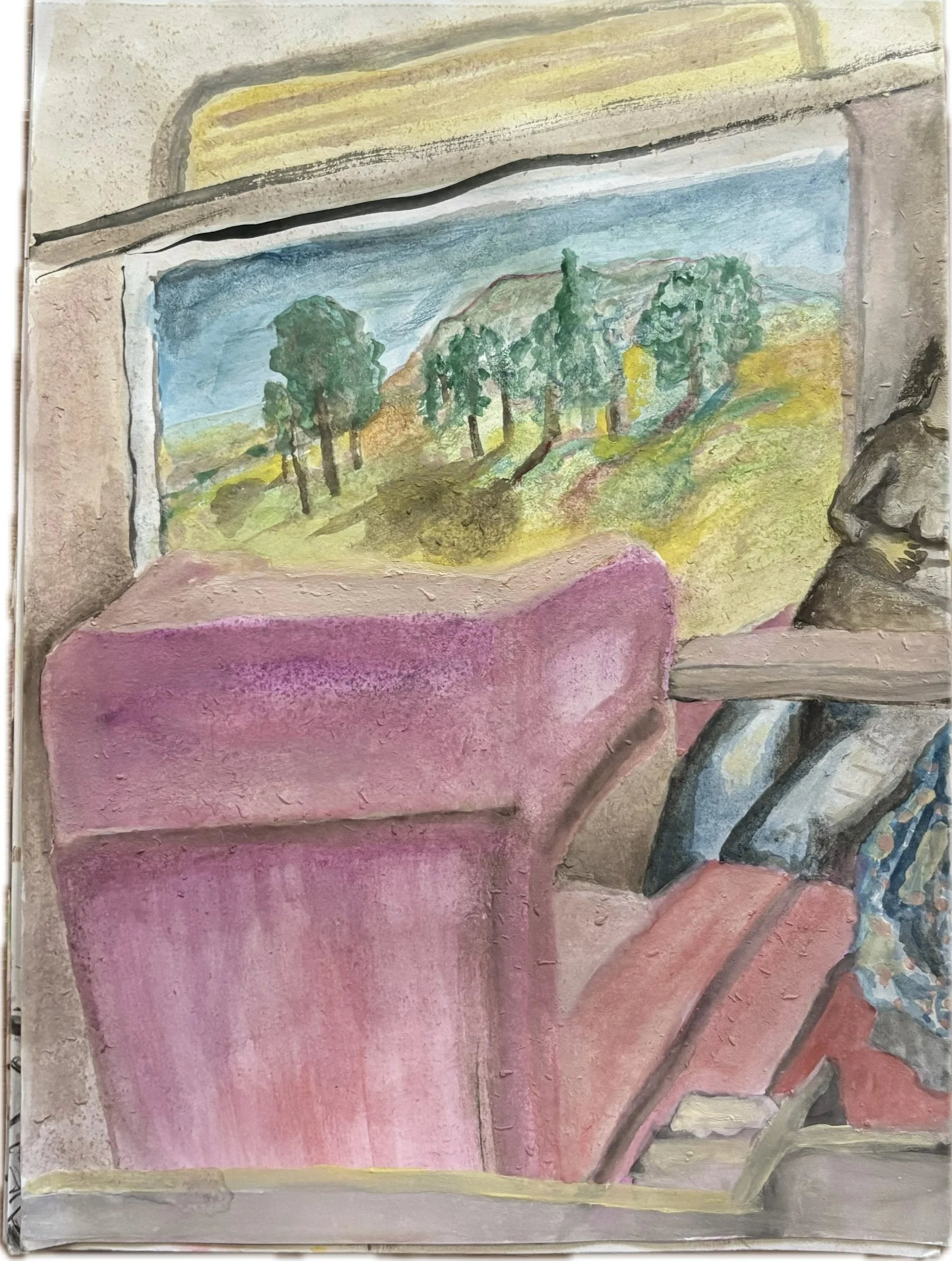"Austrian Countryside", 8x10, Watercolor on Paper