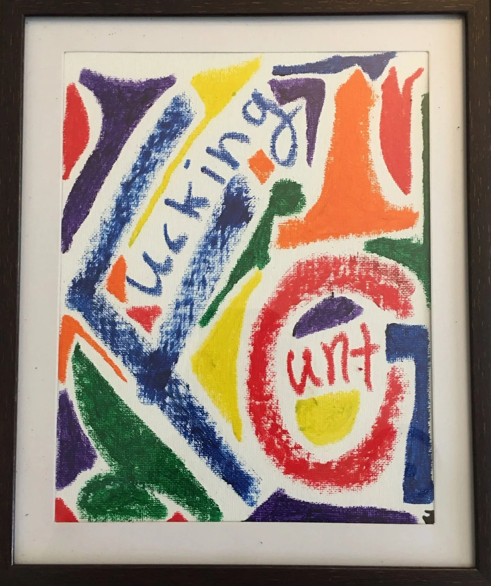 "Transgressive Queer Art", 8x10, Oil stick on Canvas