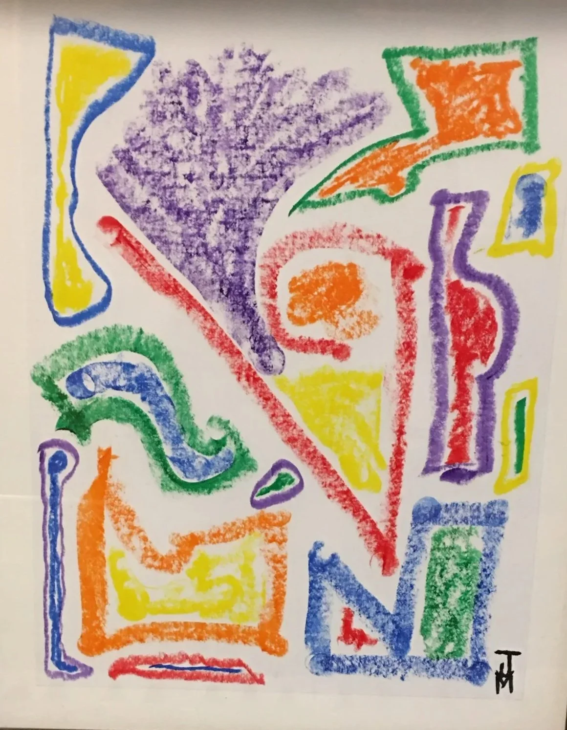 "Untitled", 8.5x11, Oil Stick on Paper