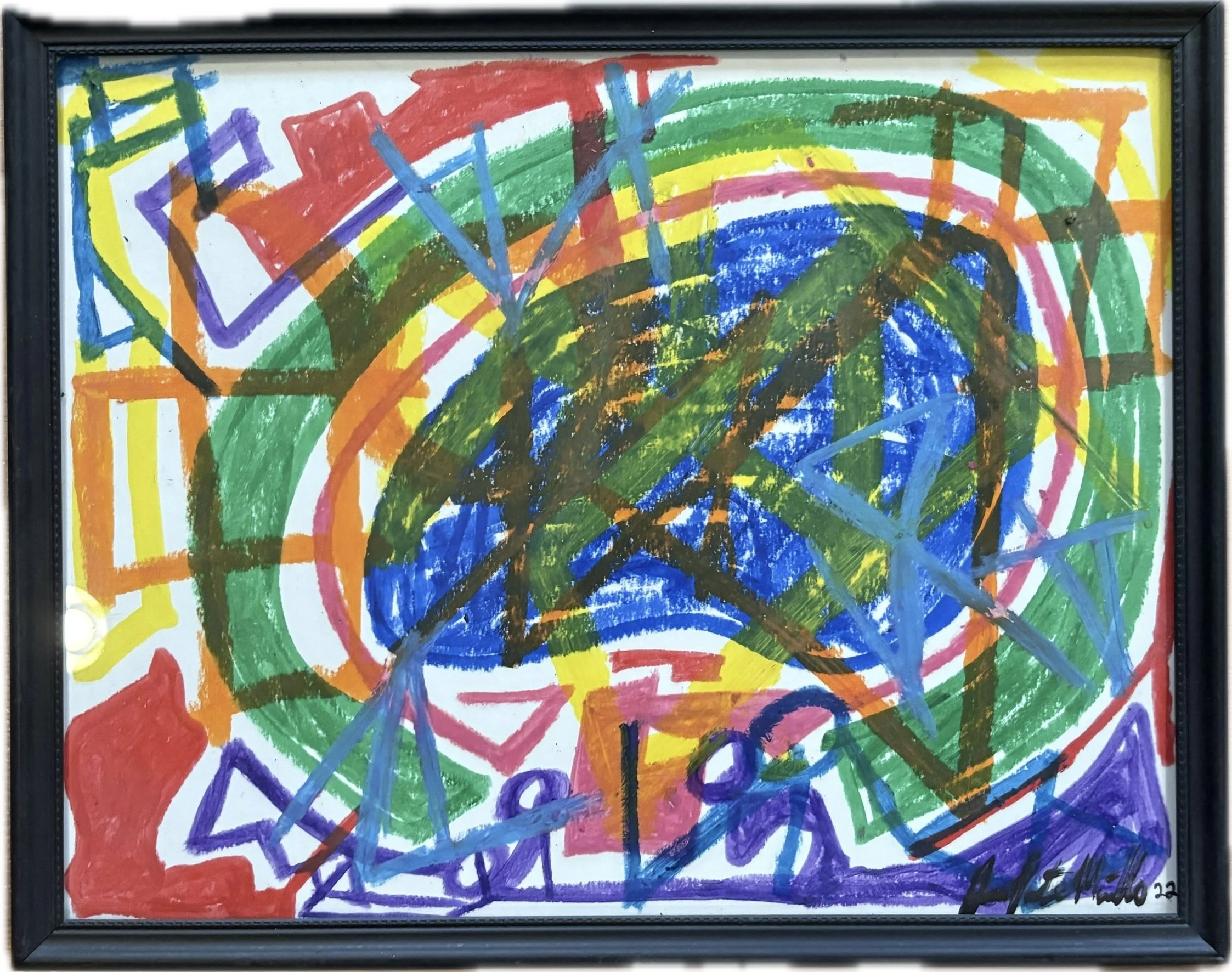 "Scalia/Ginsburg", 11x14, Oil Stick on Poster Board