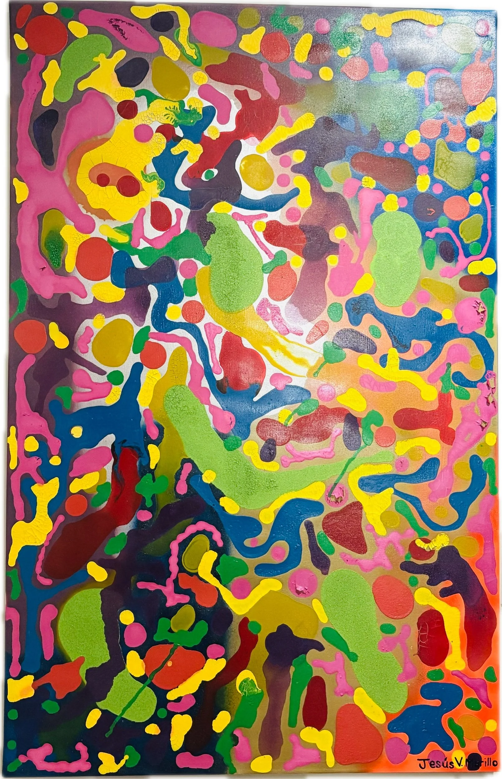 "The Big Bang", 30x48, Acrylic and Spray Paint on Canvas