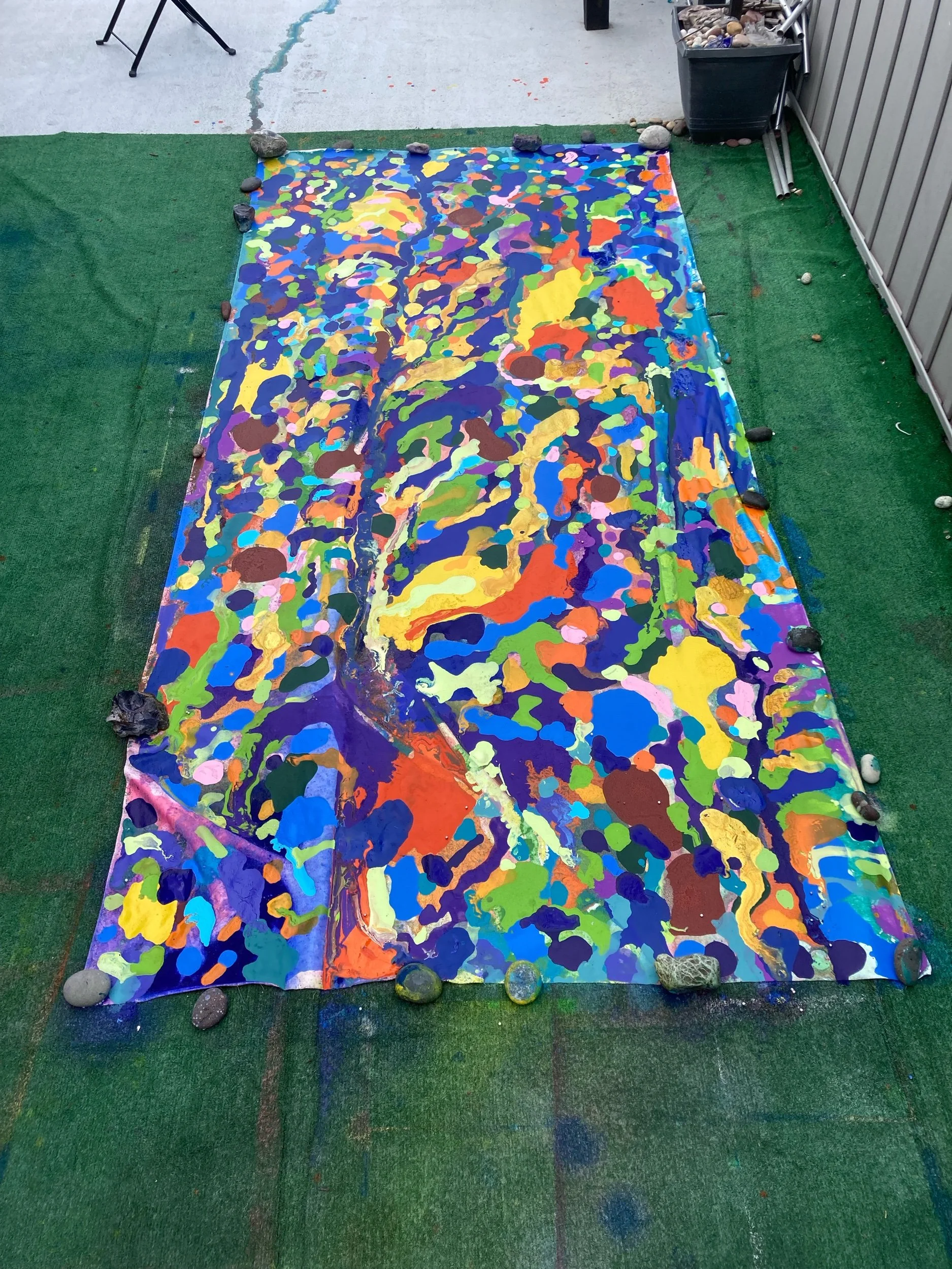 "Thunderstorm" 3'x9', Acrylic on Canvas