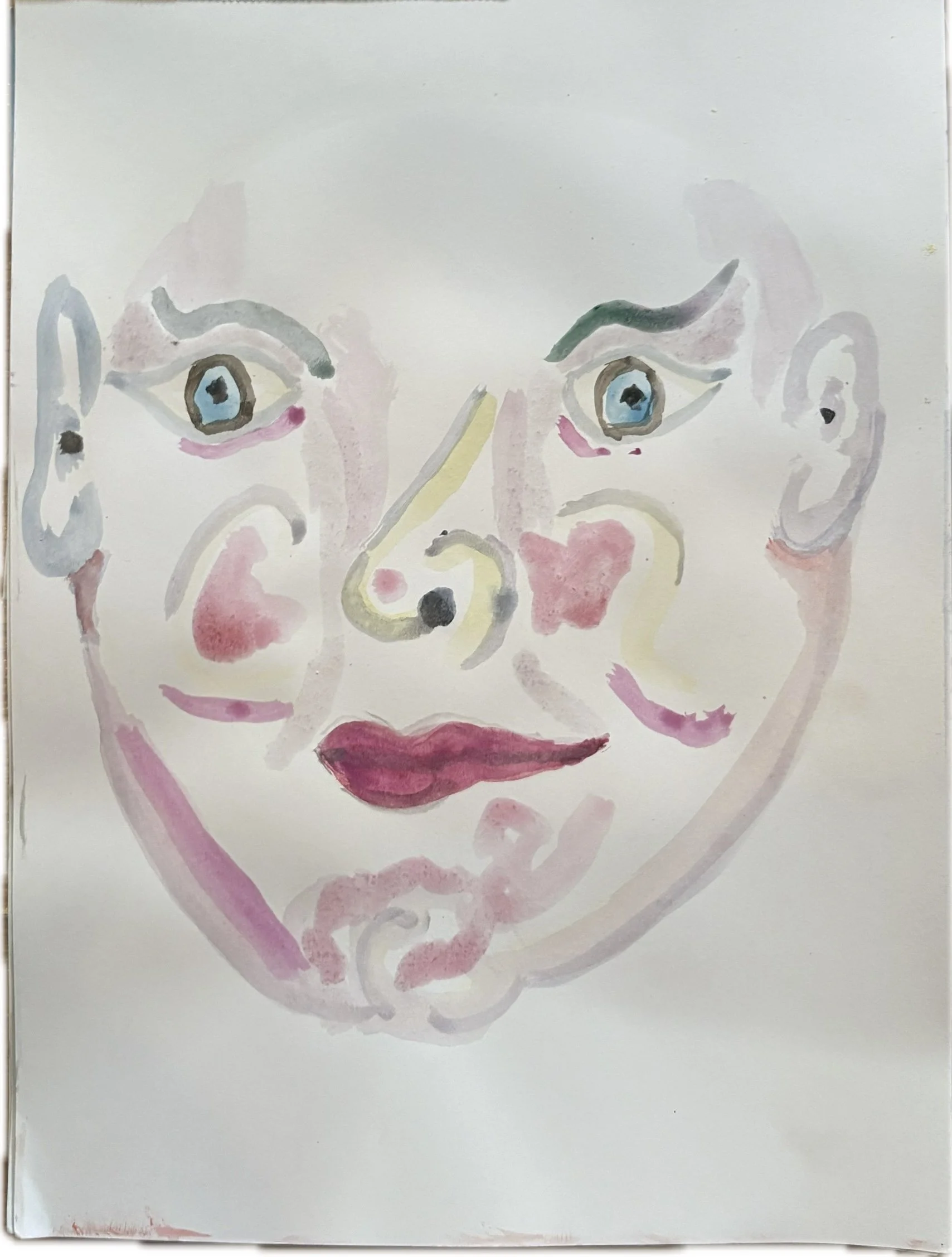 "Face" 8x10, Watercolor on Paper