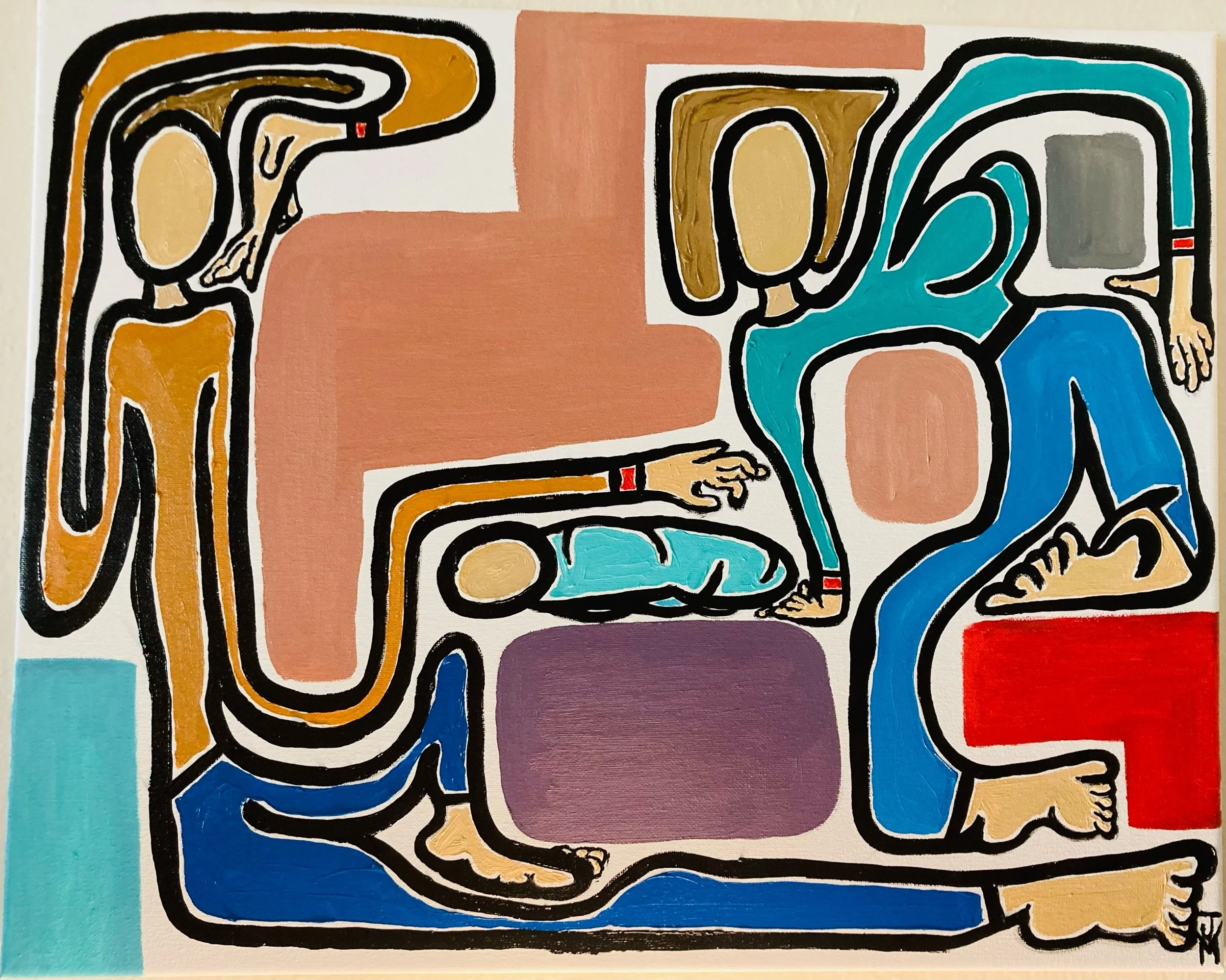"The Newborn Parents; or, Portrait of My Nephew, Mason", 16x20, Oil on Canvas