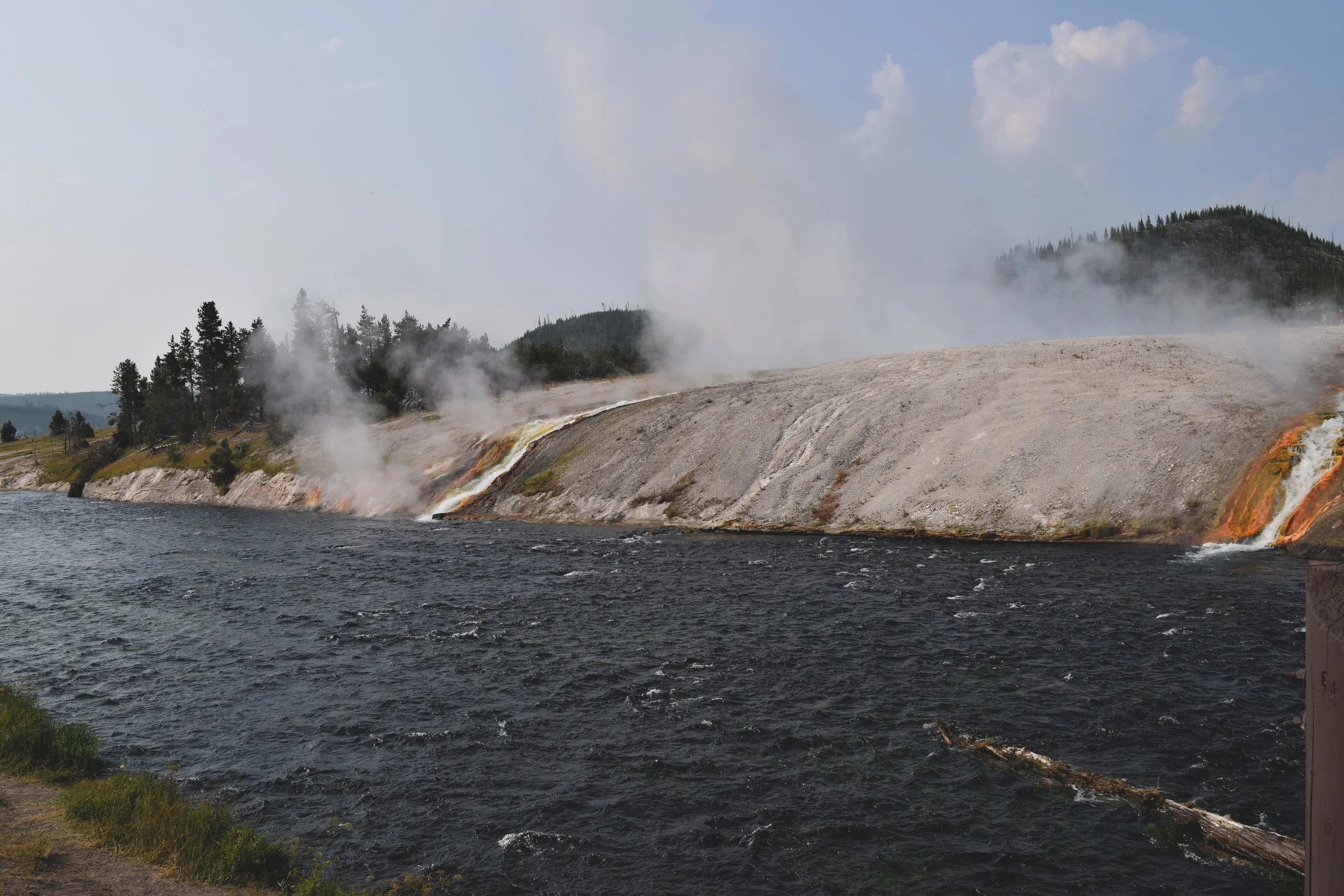 river & steam