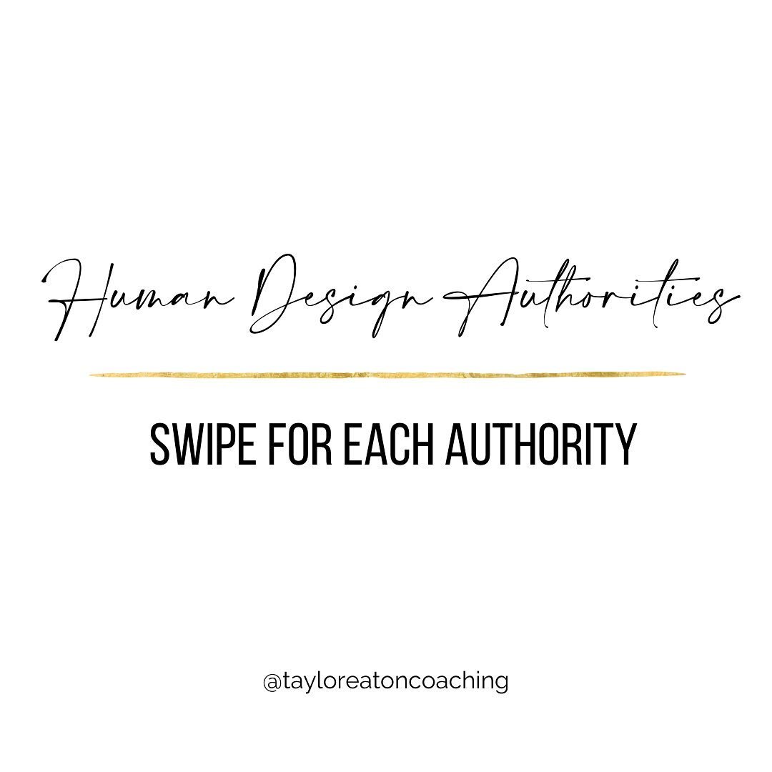✨ The Human Design Authorities - Explained Simply ✨⁣⁣

(Swipe through the images to find yours!)⁣⁣
⁣⁣
Following your Human Design authority helps you make the most aligned decisions (and therefore create exponential ease in your life) in the way that