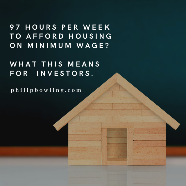 97 Hours per week to afford housing on minimum wage? What this means for investors.
