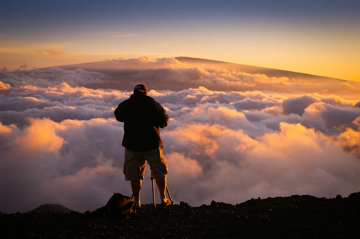 Me photographing on top of Mauna Kea, Hawaii