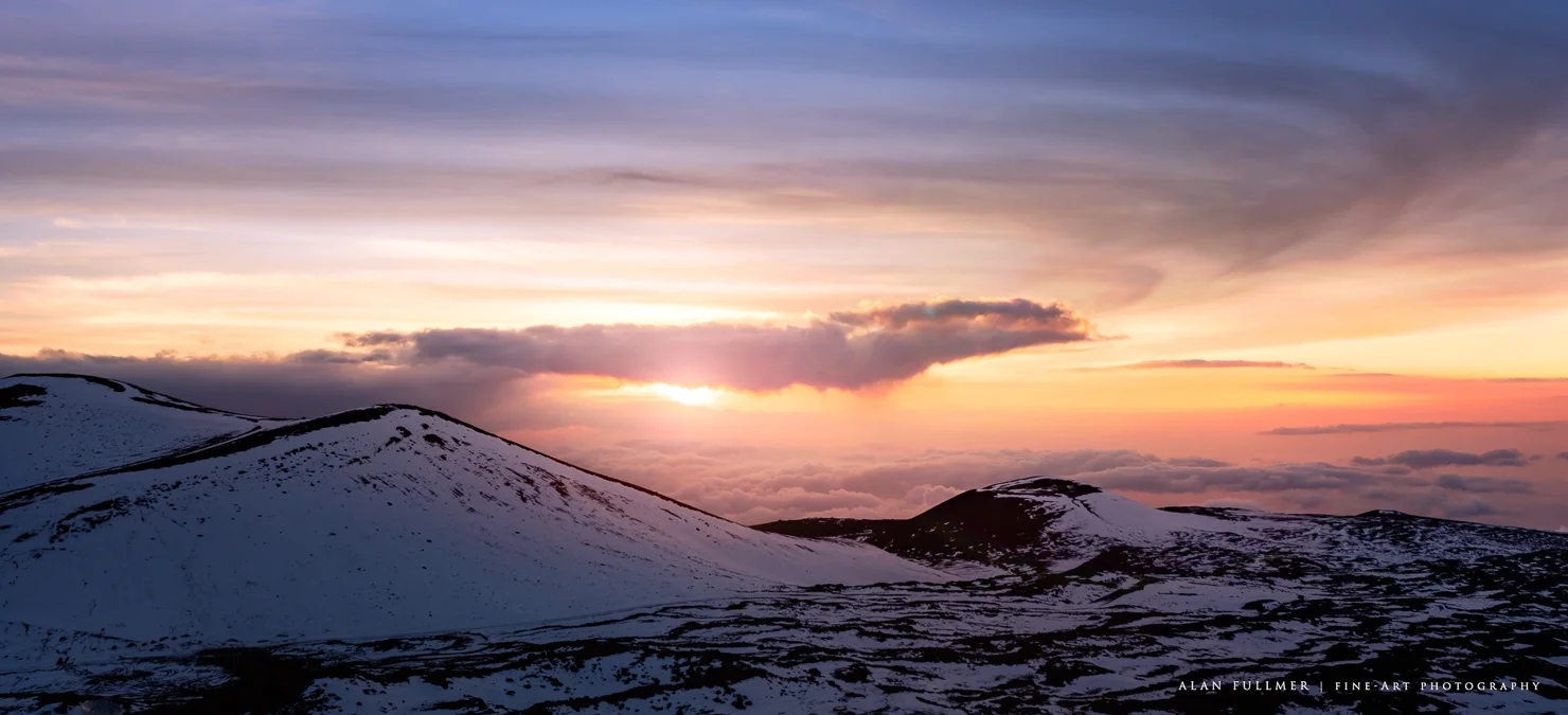 Snow in Hawaii. Mauna Kea - Big Island