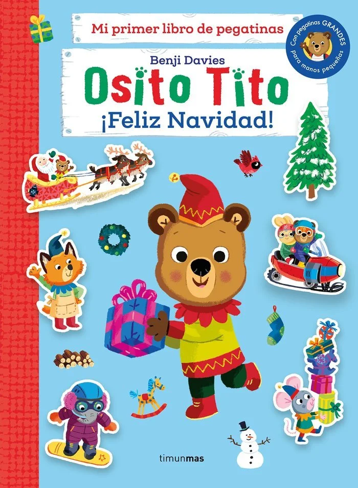 Osito Tito. Mi primer libro de pegatinas. Feliz Navidad