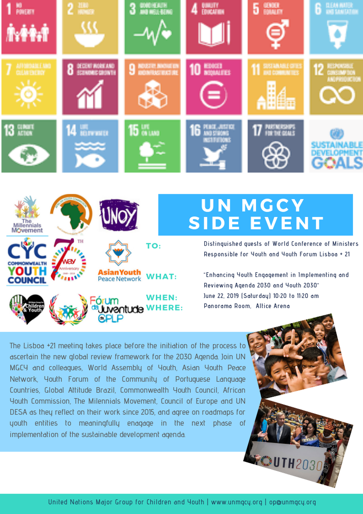 Lisboa 21 Enhancing Youth Engagement In Implementing And Reviewing The 30 Agenda And Youth 30 Major Group For Children And Youth Lisboa 21 Enhancing Youth Engagement In Implementing And Reviewing The 30 Agenda And Youth 30 Major Group For Children And Youth