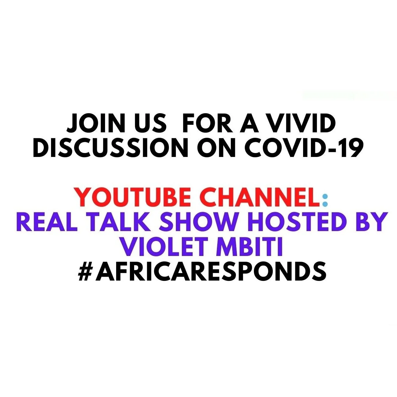 REAL TALK SHOW hosted by Violet Mbiti 