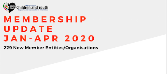 New Members Update- 229 New Member Orgs/Entities Between Jan-Apr 2020