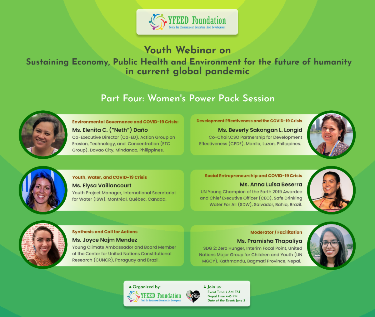 Sustaining Economy, Public Health and Environment for the future of humanity’’ in a current global pandemic,&nbsp;Part&nbsp;Four